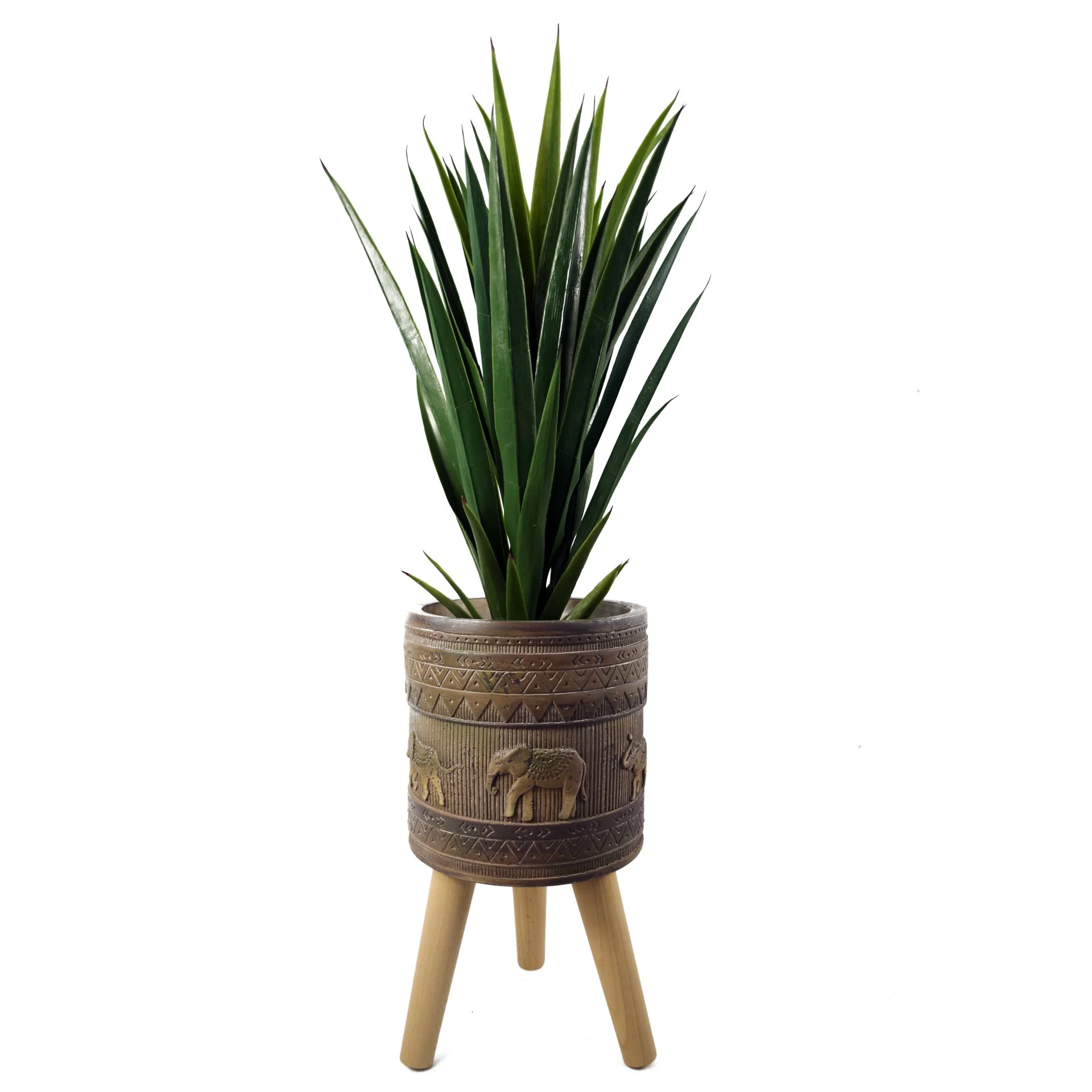 40cm x 21.5cm Zandi Elephant Composite Large Planter - Image 2