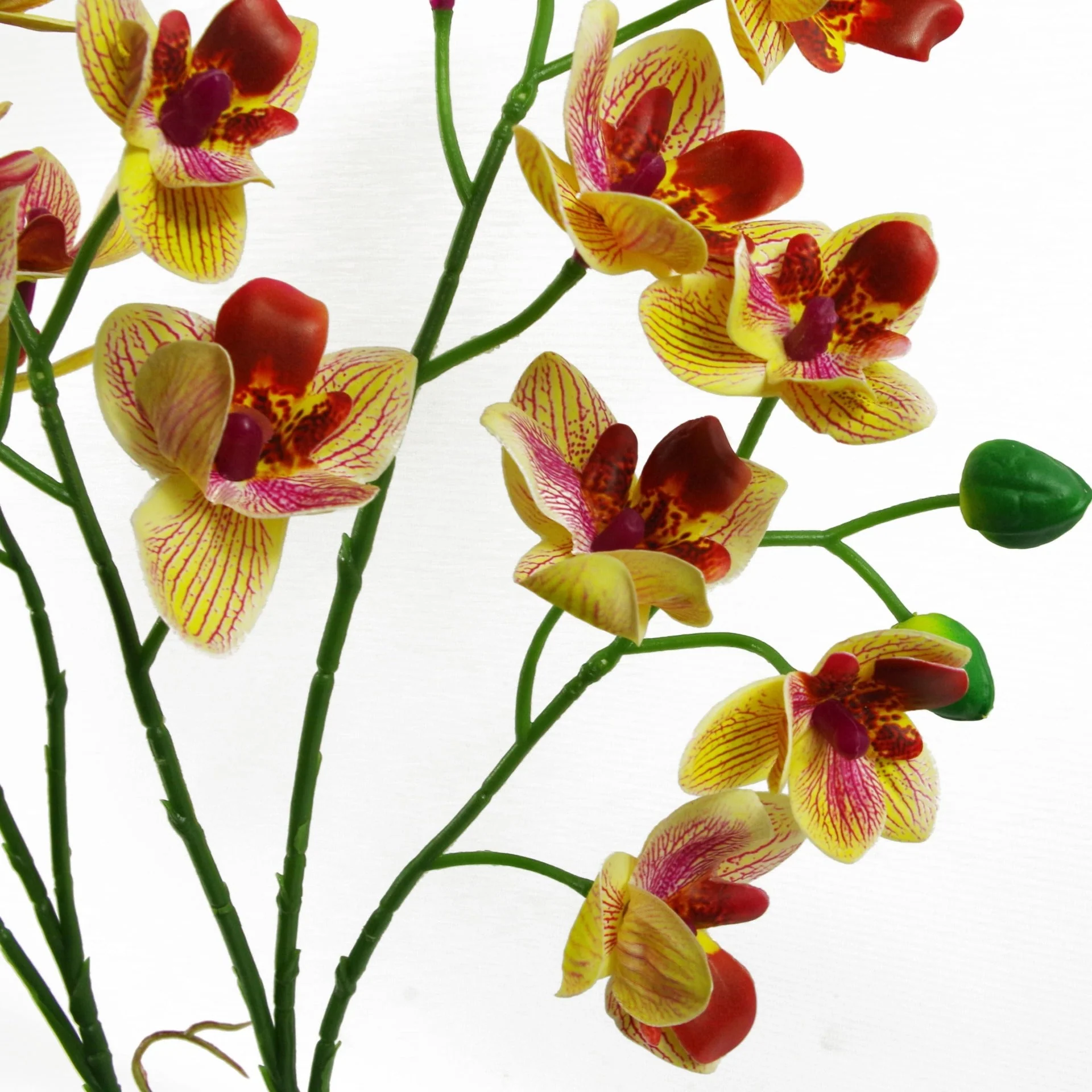 43cm Pink Yellow Artificial Orchid in Ceramic Planter - Image 4