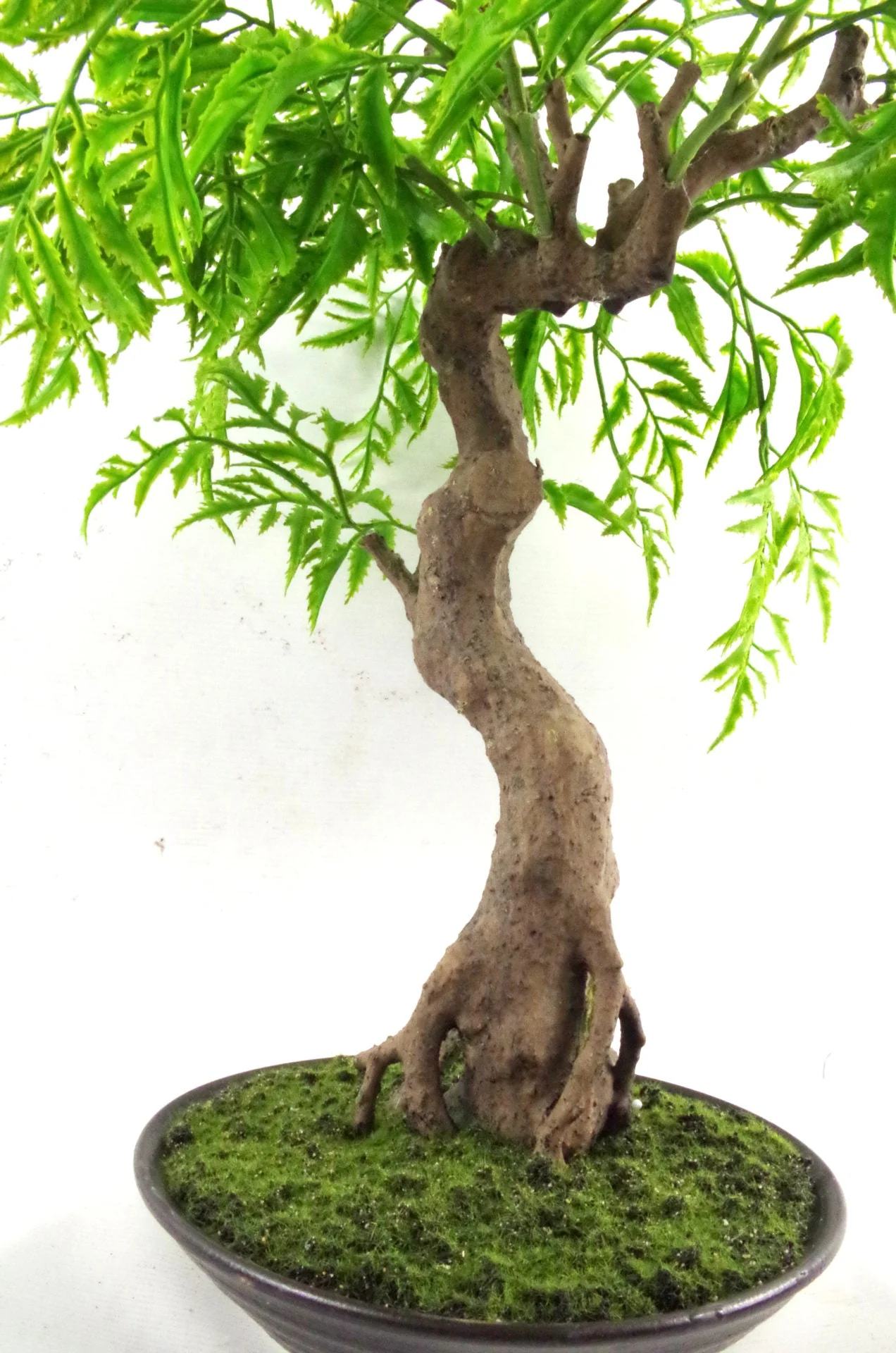 45cm Artificial Twisted Ficus Bonsai Tree - Image 3