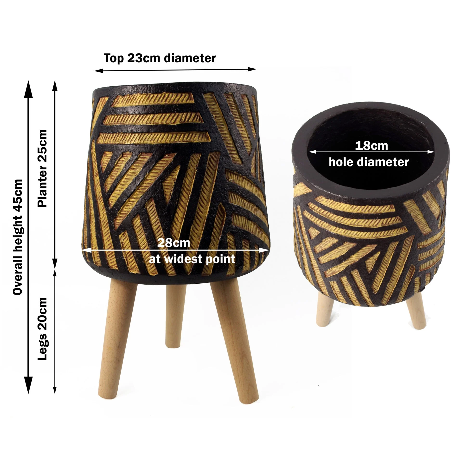 45cm x 28cm  Bali Composite Large Planter - Image 3