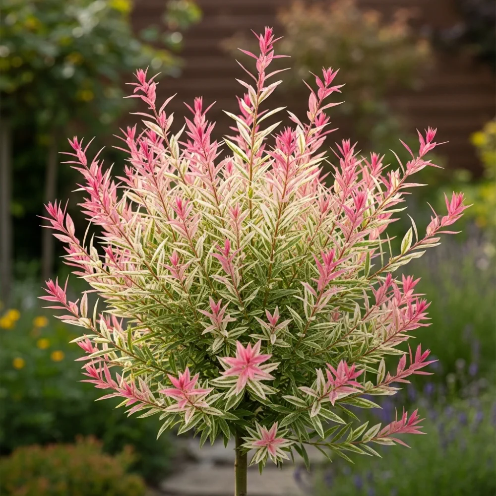 4ft 'Flamingo' Willow Tree | Salix Integra Hakuro Nishiki | 3L Pot