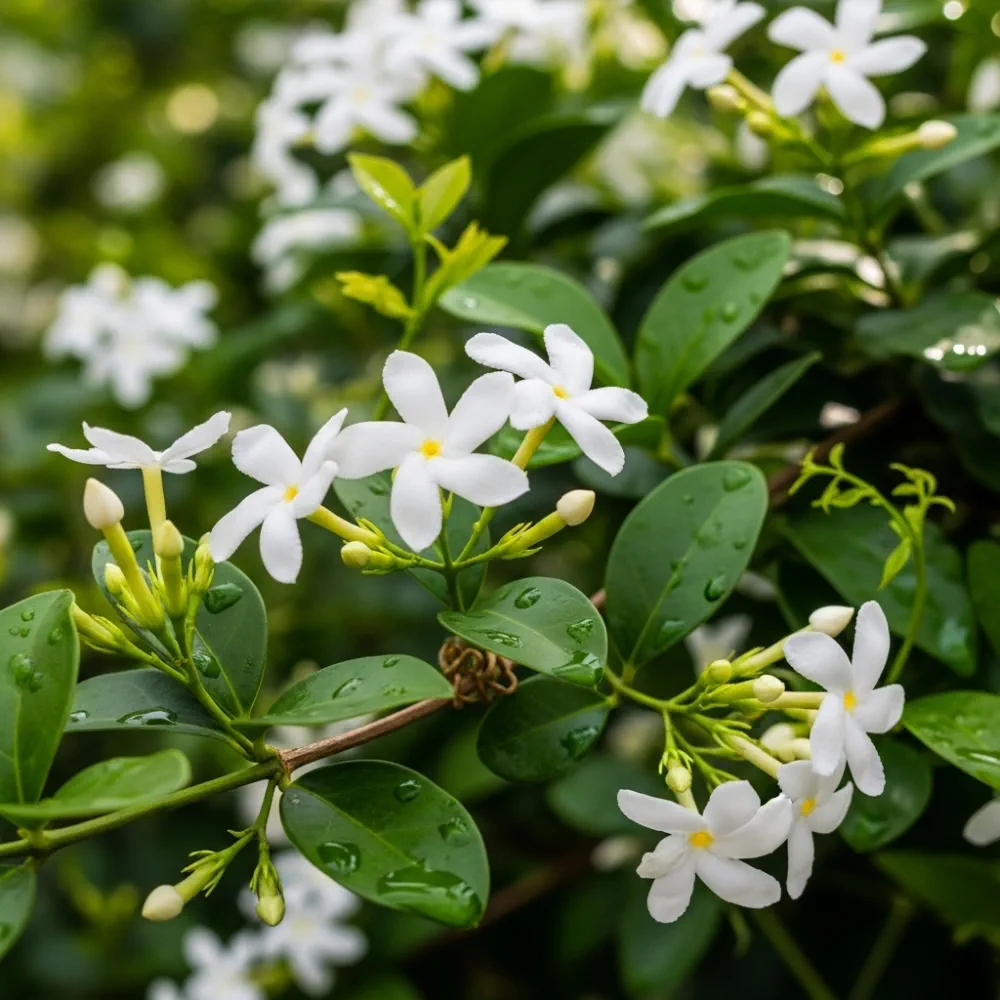 3ft Star Jasmine | Trachelospermum jasminoides | Pyramid Trained | 3L Pot - Image 2