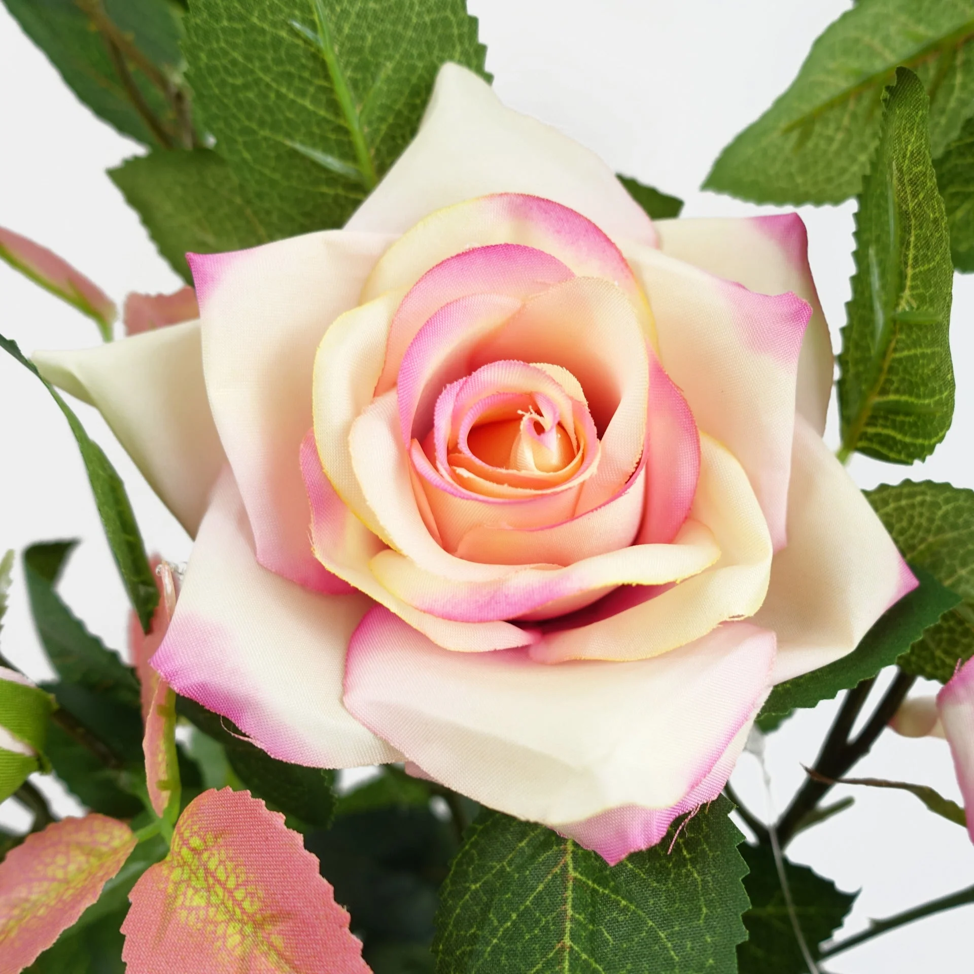 50cm Artificial Pink Rose Plant - Image 2