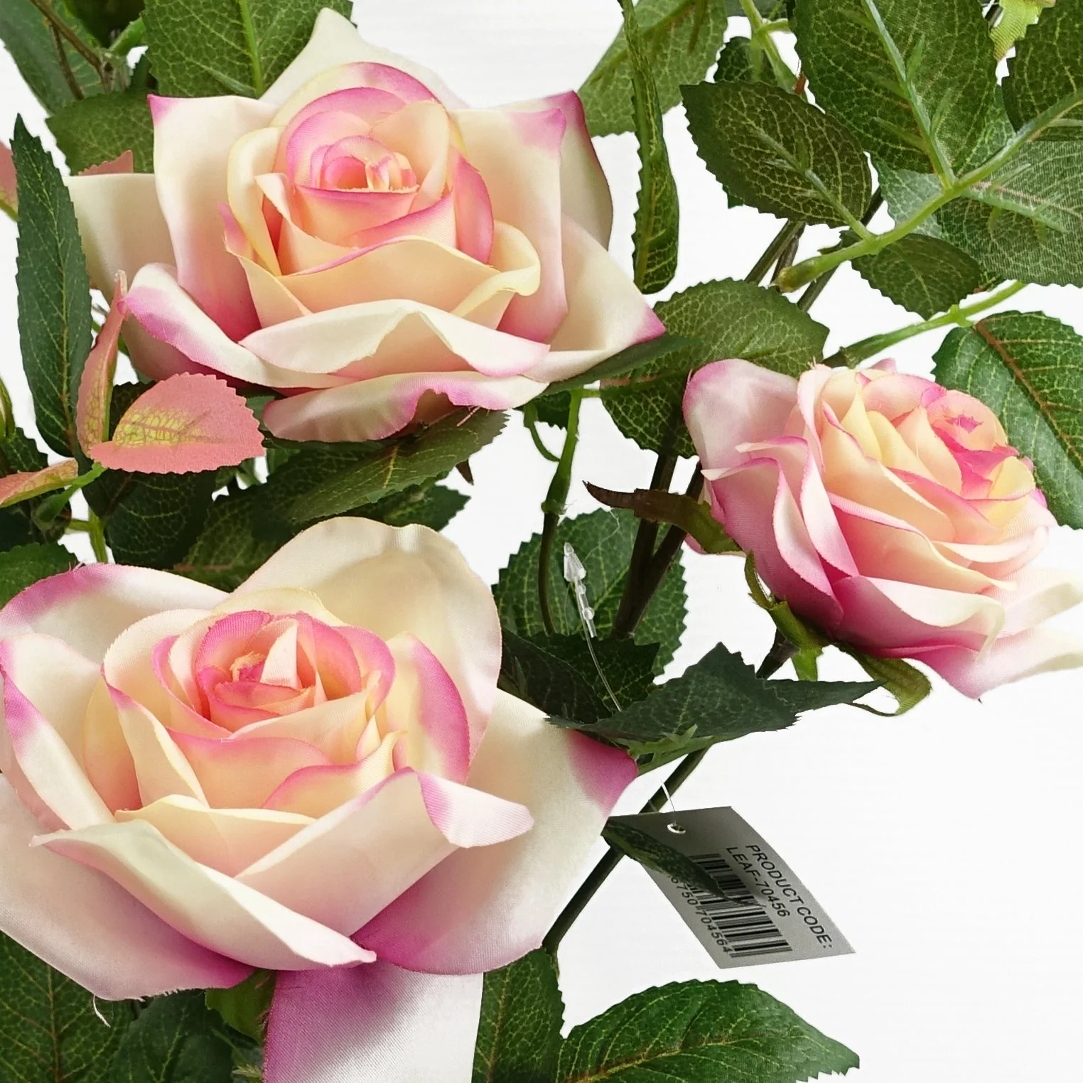 50cm Artificial Pink Rose Plant - Image 3