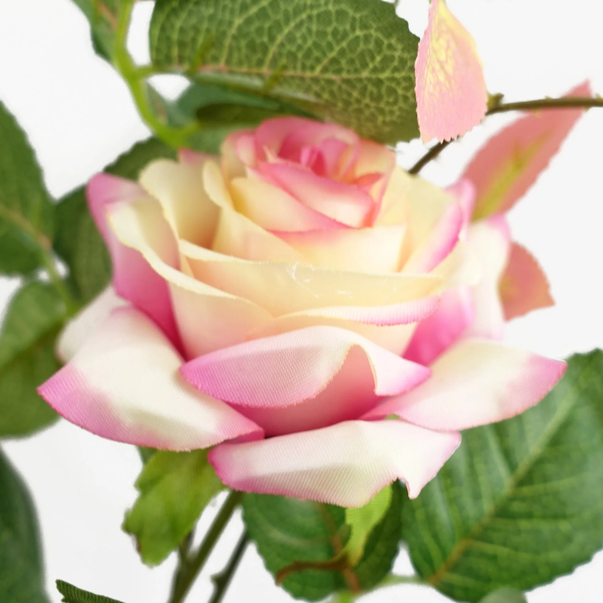 50cm Artificial Pink Rose Plant - Image 4