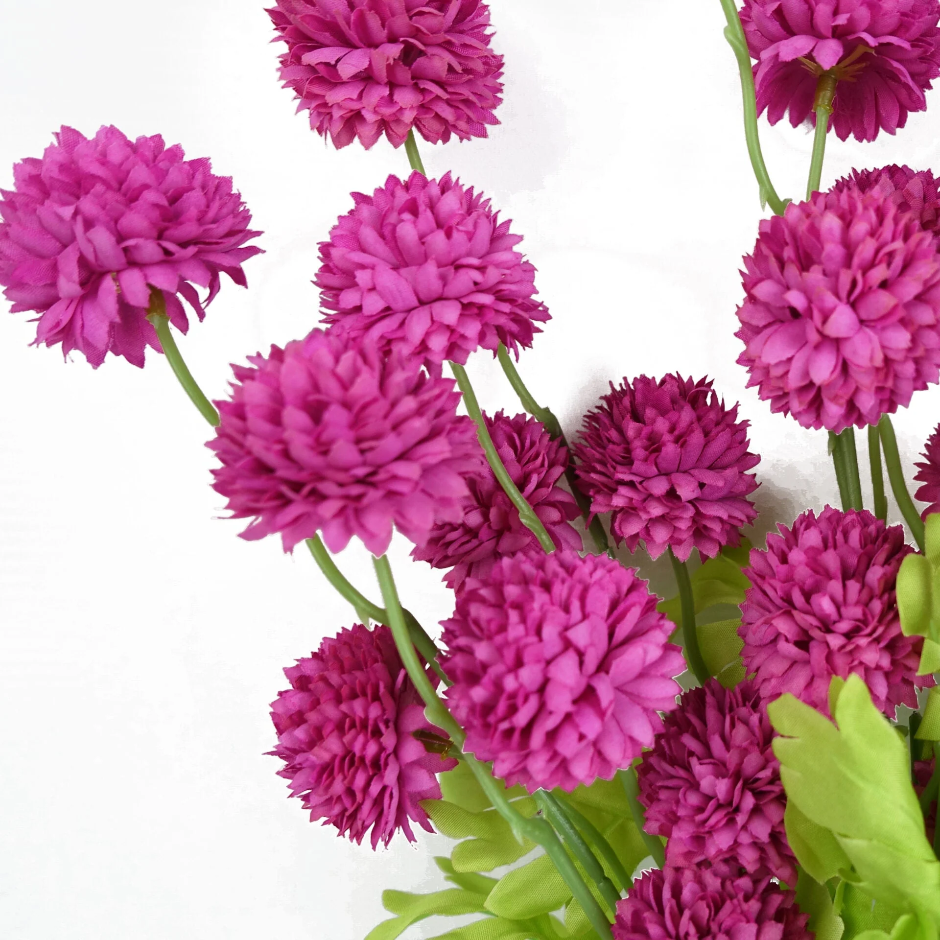 50cm Dahlia Pompom Pink Artificial Stem - Image 3