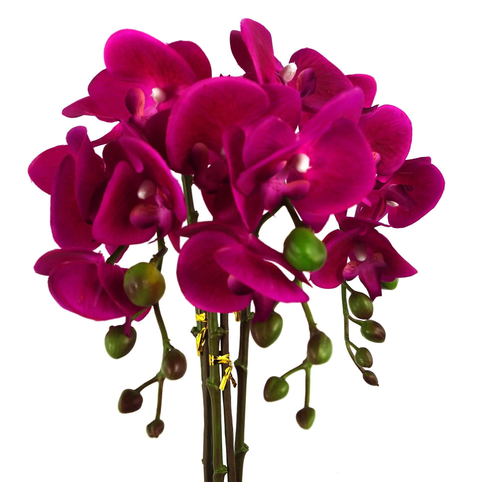 52cm Artificial Orchid Large - Dark Pink / Silver - Image 2