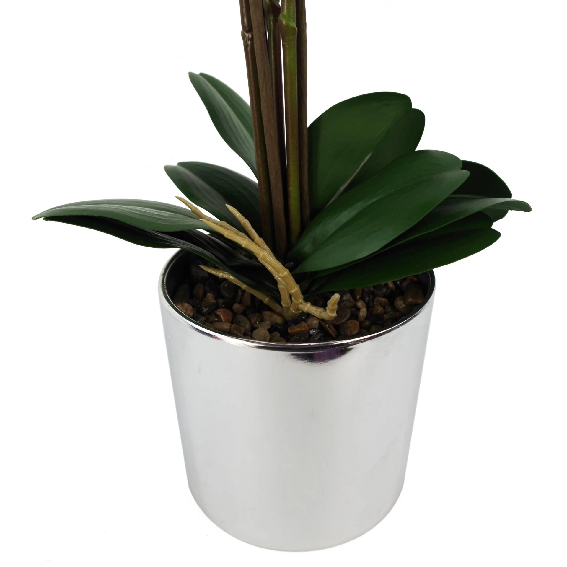 52cm Artificial Orchid Large - Dark Pink / Silver - Image 3