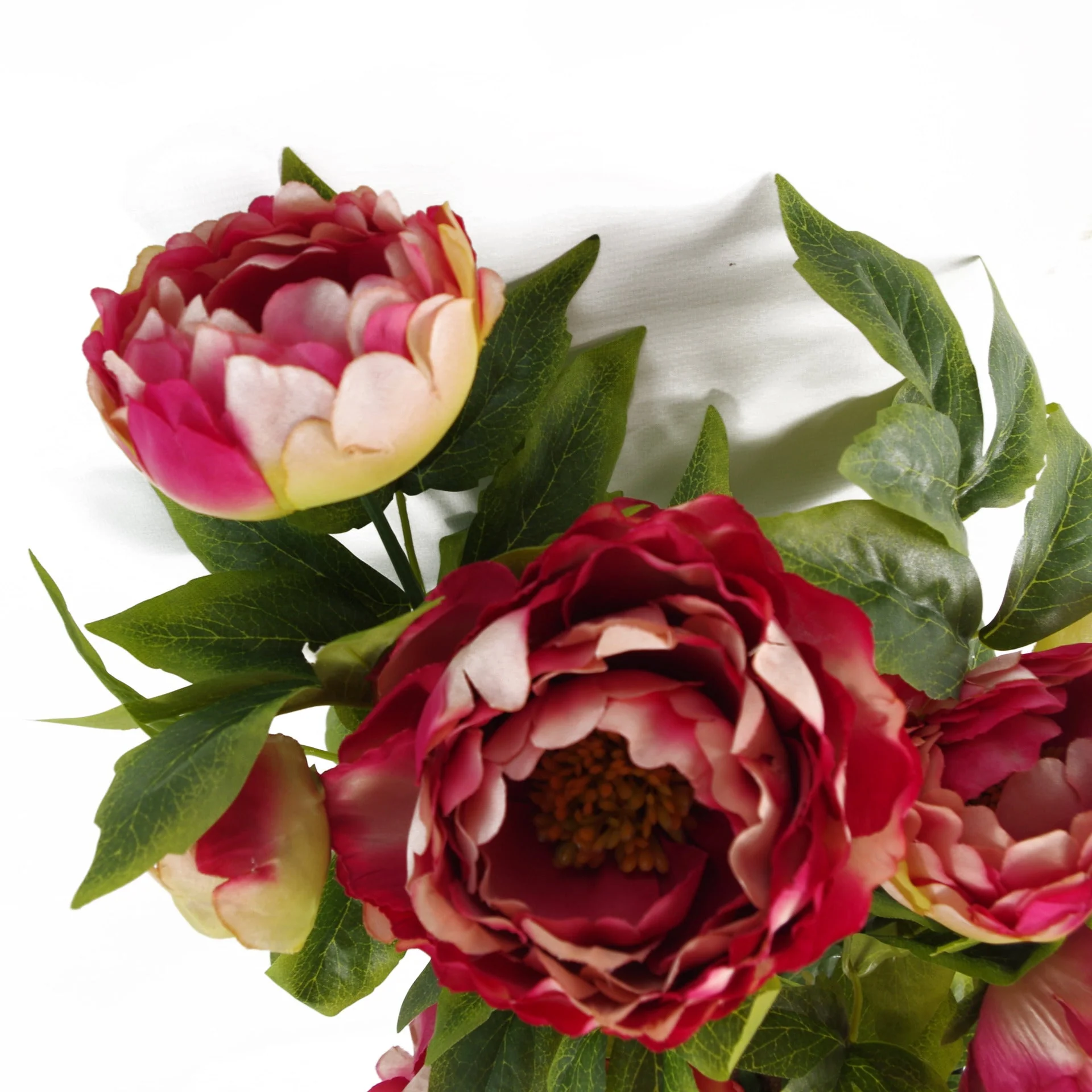52cm Artificial Peony Plant Pink - Image 4