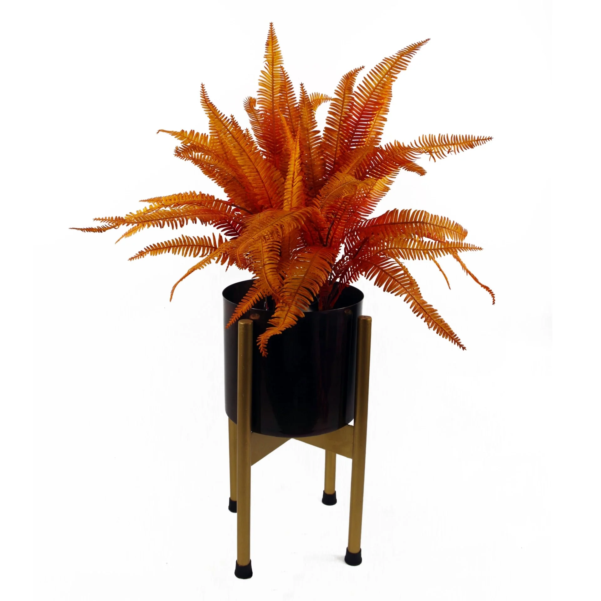 55cm Artificial Autumn Fern Bush Plant - Image 2