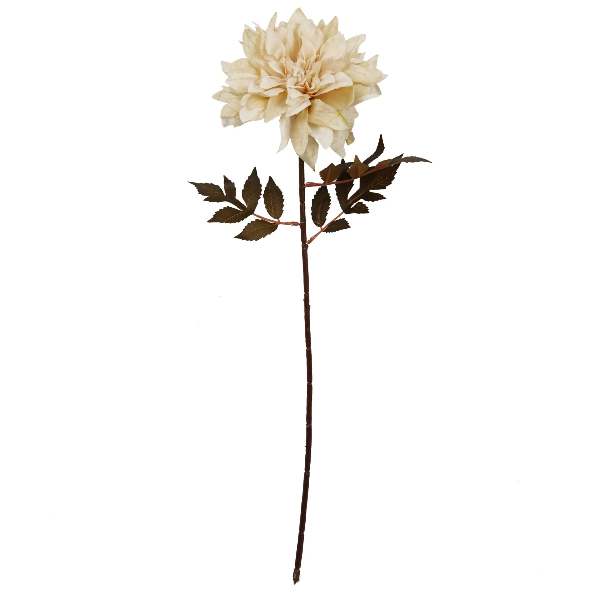 55cm Dahlia Flower Stem - Dusty Cream - Image 2