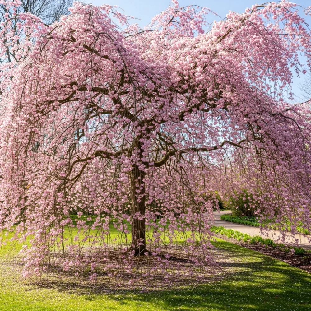 5ft Dwarf Weeping Yoshino Cherry | Prunus yedoensis 'Ivensii' | 2 Years Old | 7.5L Pot - Image 4