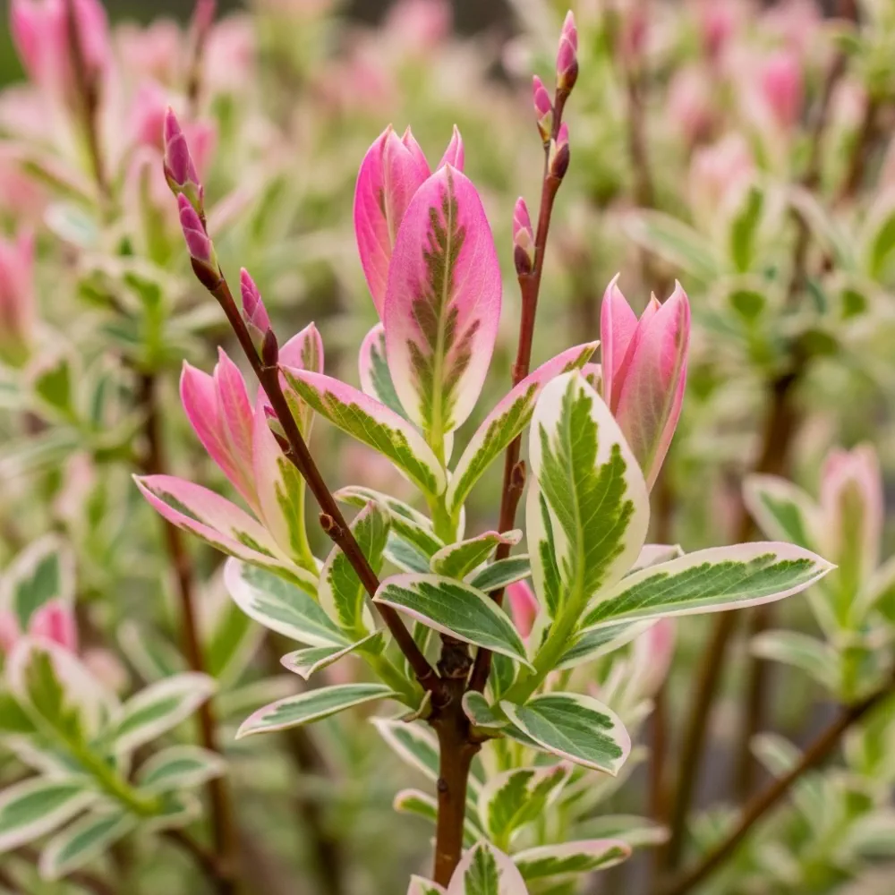 5ft 'Flamingo' Willow Tree | Large Salix Integra Hakuro Nishiki | 5L Pot - Image 2