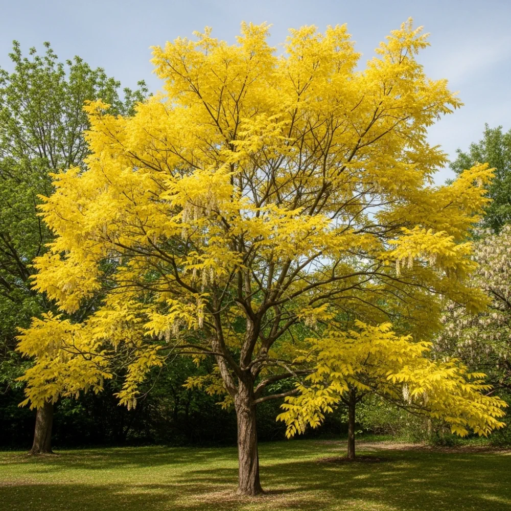 5ft Golden False Acacia | Robinia pseudoacacia 'Frisia' | 2 Years Old | 9L Pot - Image 2