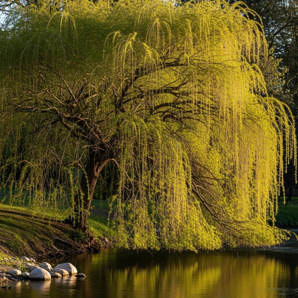 5ft Golden Weeping Willow Tree | Salix Chrysocoma | 7.5L Pot | 2 Years Old