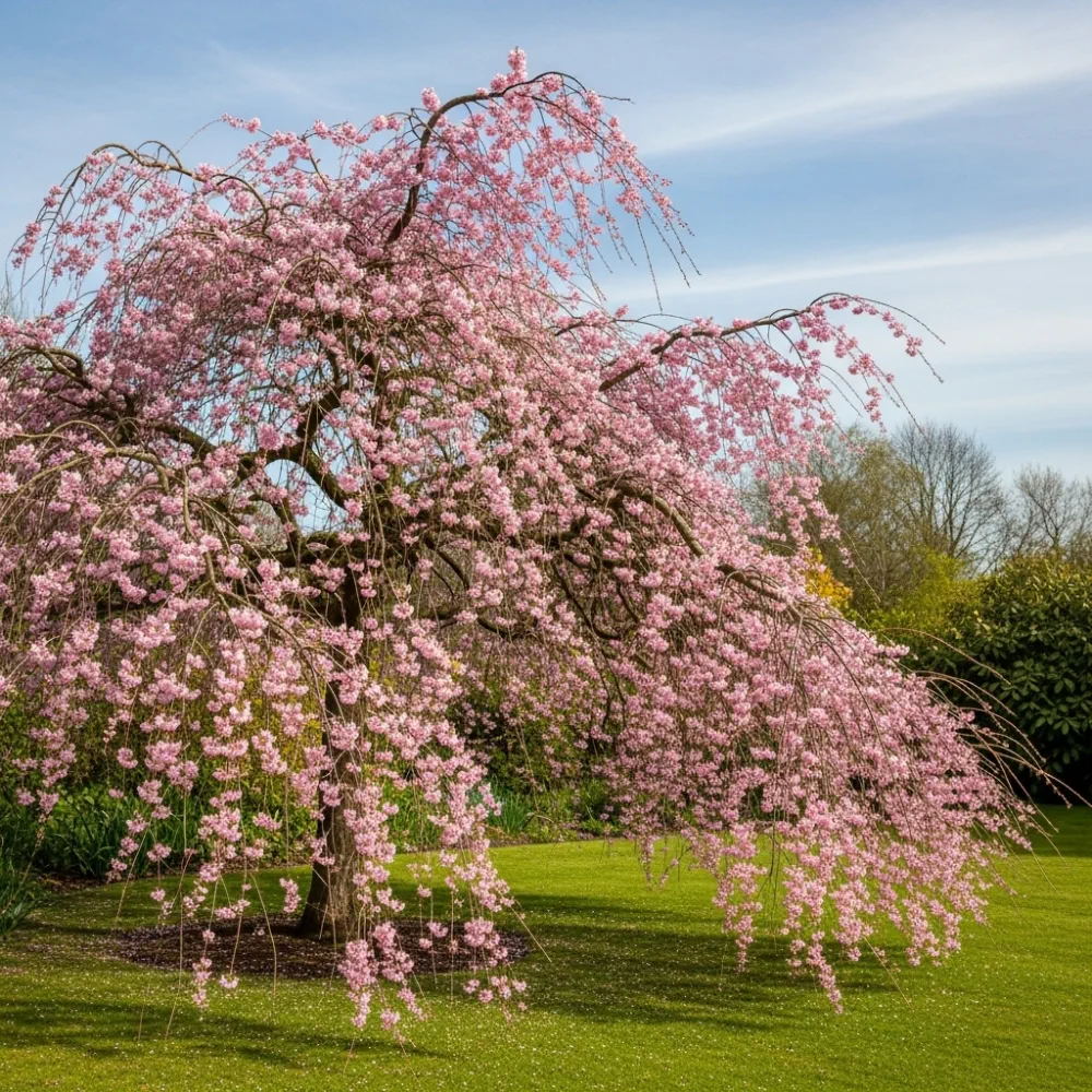 5ft Pink Weeping Winter Flowering Cherry Tree | Prunus subhirtella 'Pendula Rosea' | 7.5L Pot | 2 Years Old - Image 4