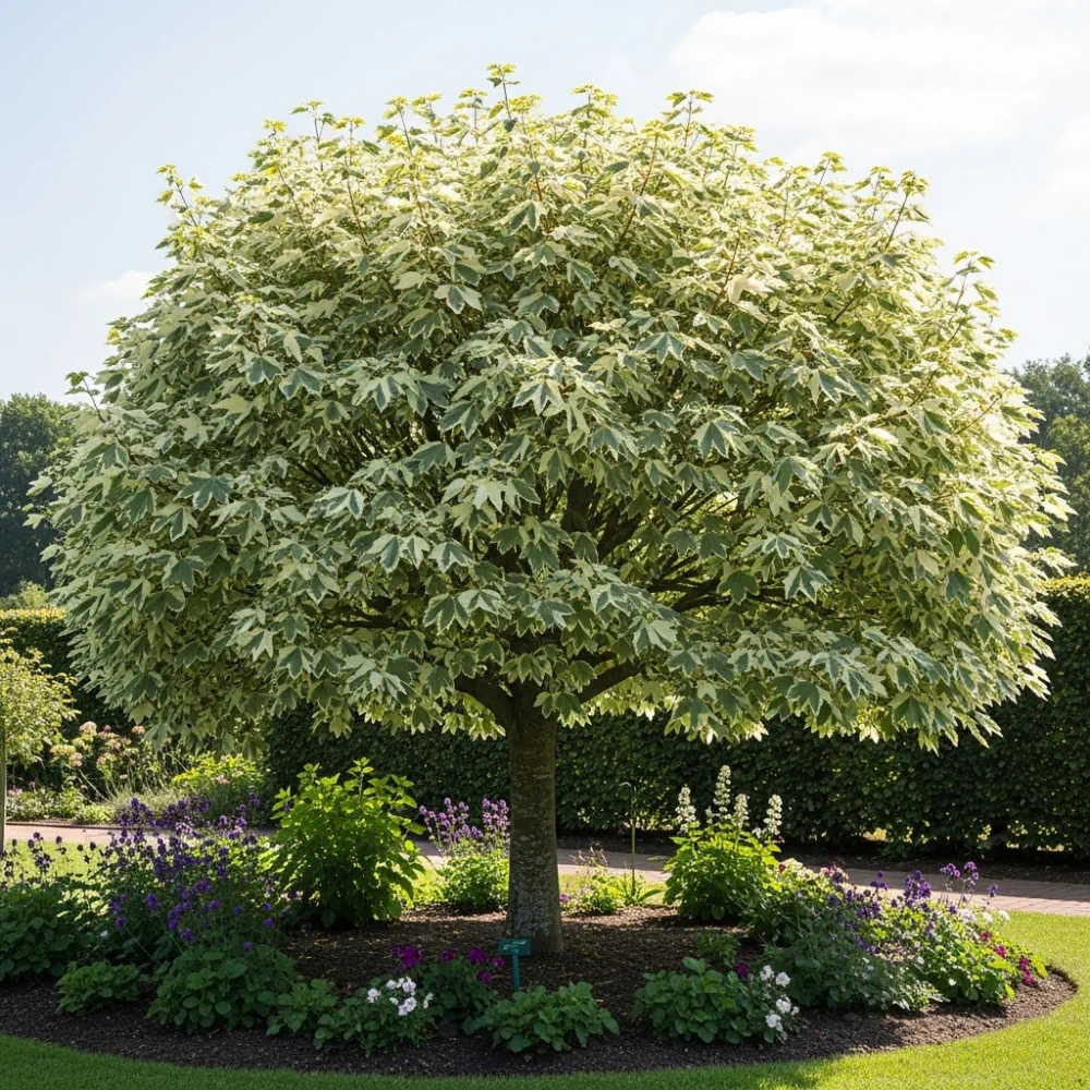 5ft Variegated Norway Maple Tree | Acer platanoides 'Drummondii' | 9L Pot | 2 Years Old