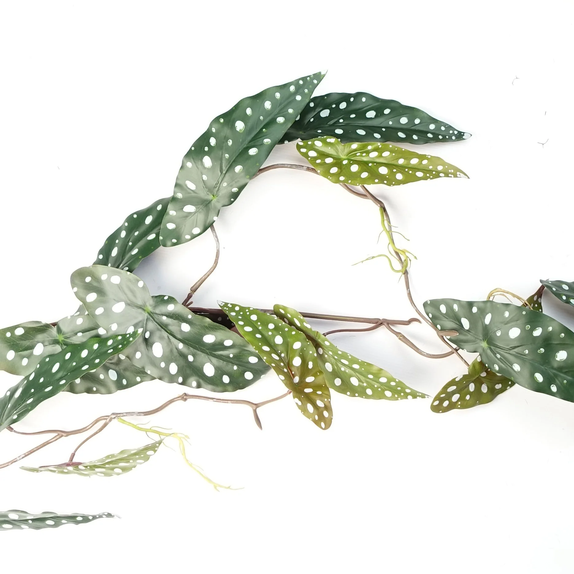 6 x 110cm Artificial Hanging Trailing Begonia Maculata Spotted Plant - Image 3