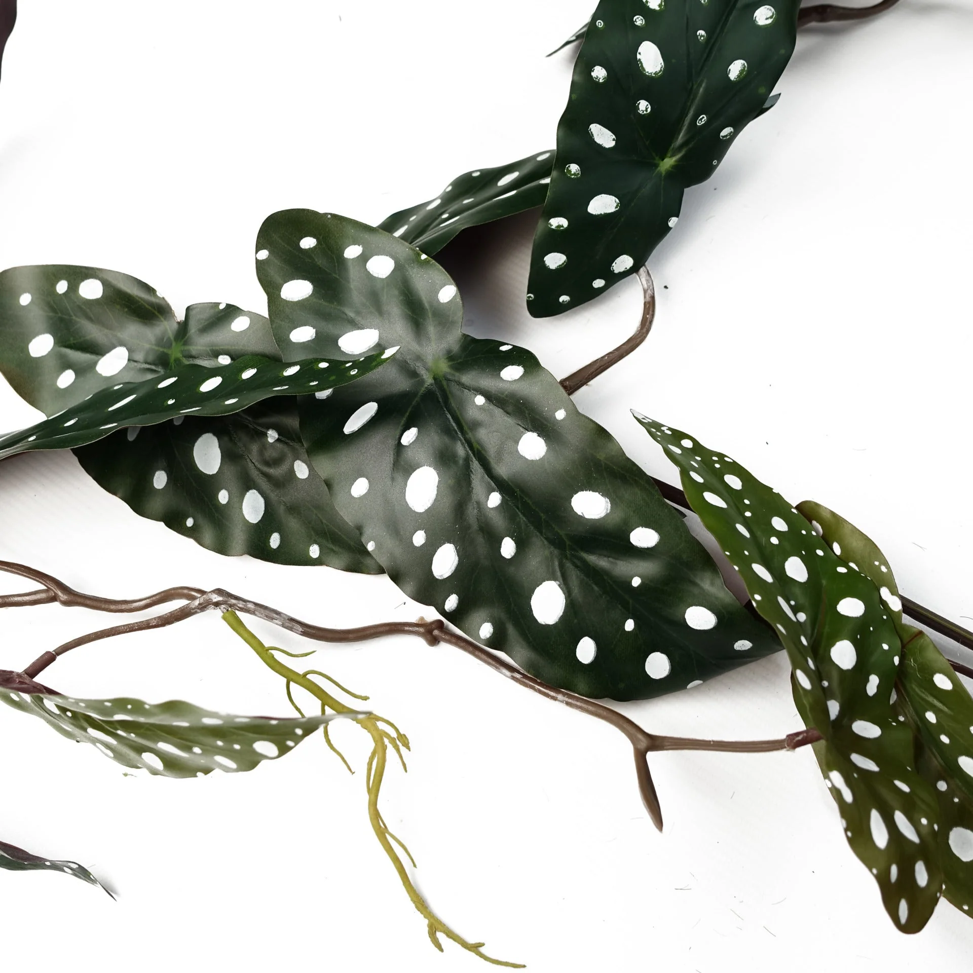6 x 110cm Artificial Hanging Trailing Begonia Maculata Spotted Plant - Image 4