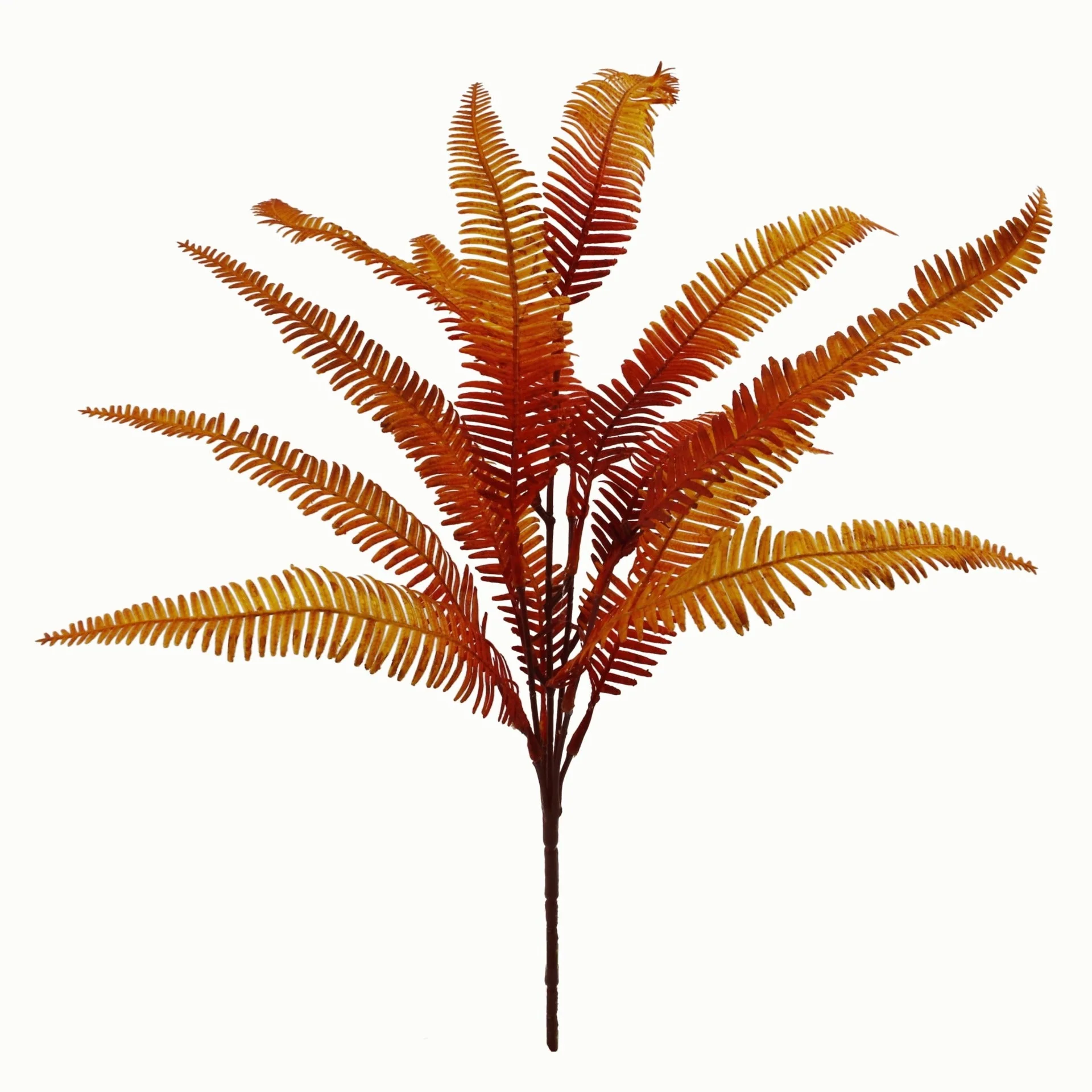 6 x 55cm Artificial Autumn Fern Bush Plant - Image 3