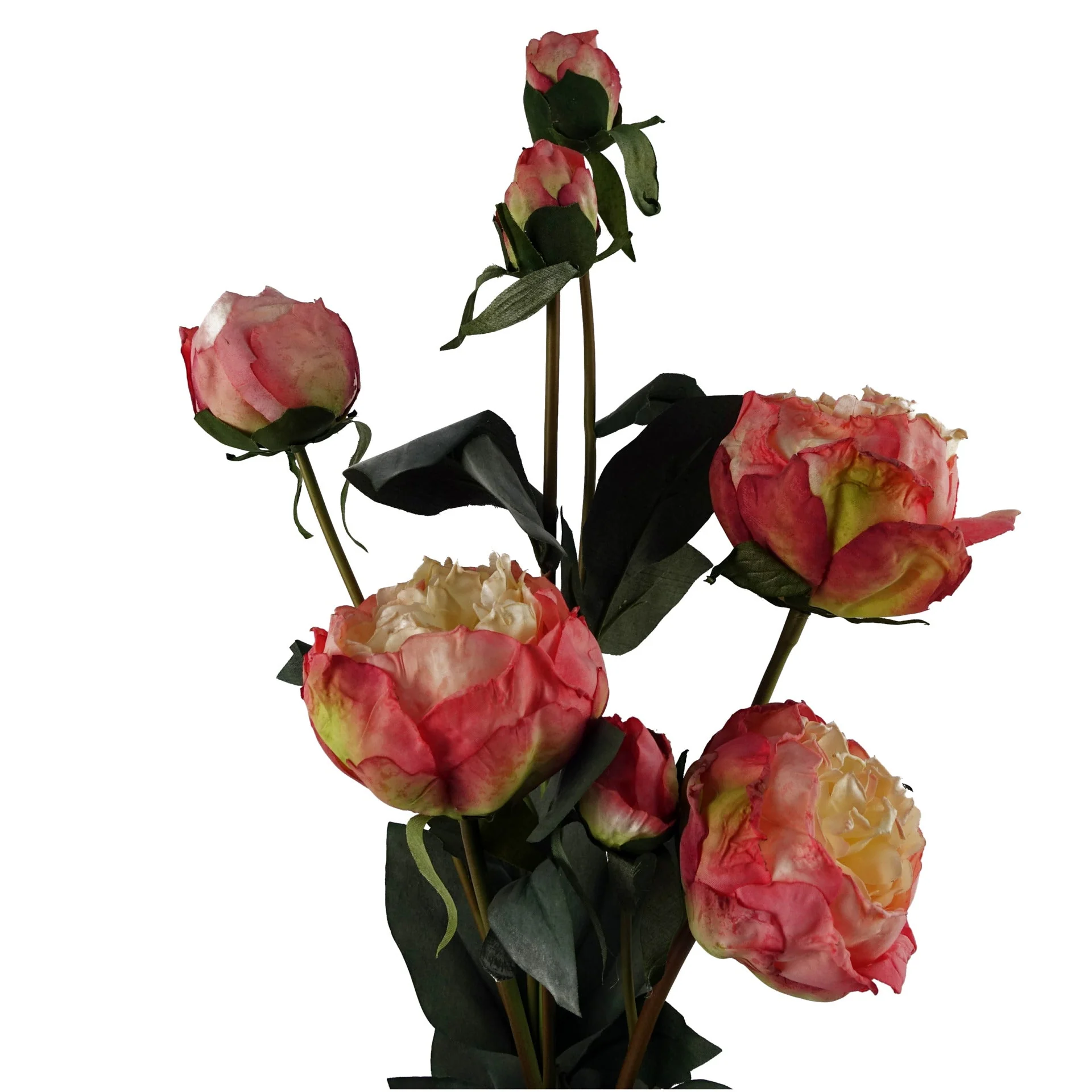 6 x 55cm Pink Peony Artificial Flower Stems - Image 3