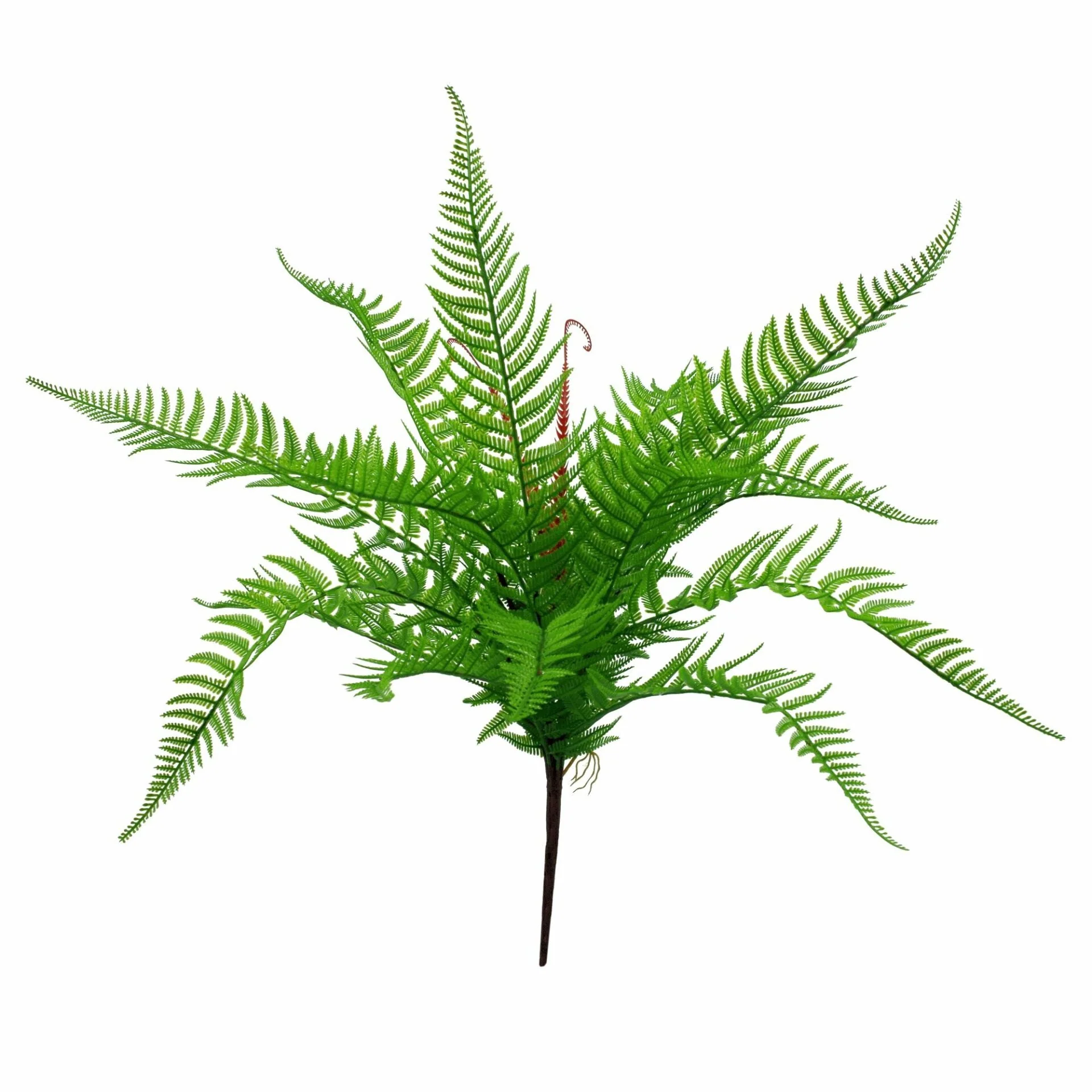 6 x 60cm Artificial Bushy Dixie Wood Fern Dark Green Plant - Image 2