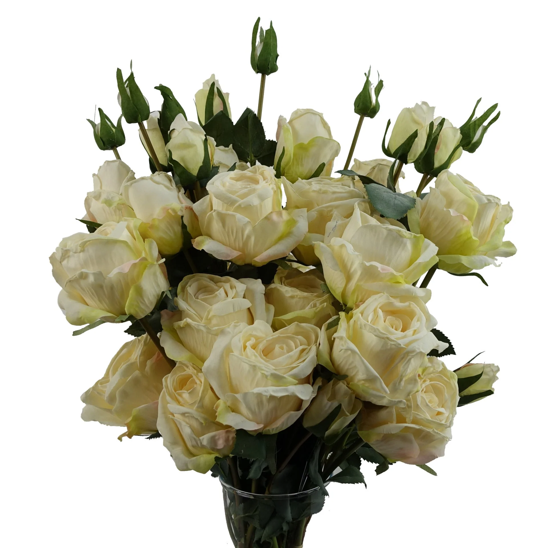 6 x 60cm Cream Rose Artificial Flower Sprays - 24 Flowers 18 Buds - Image 2