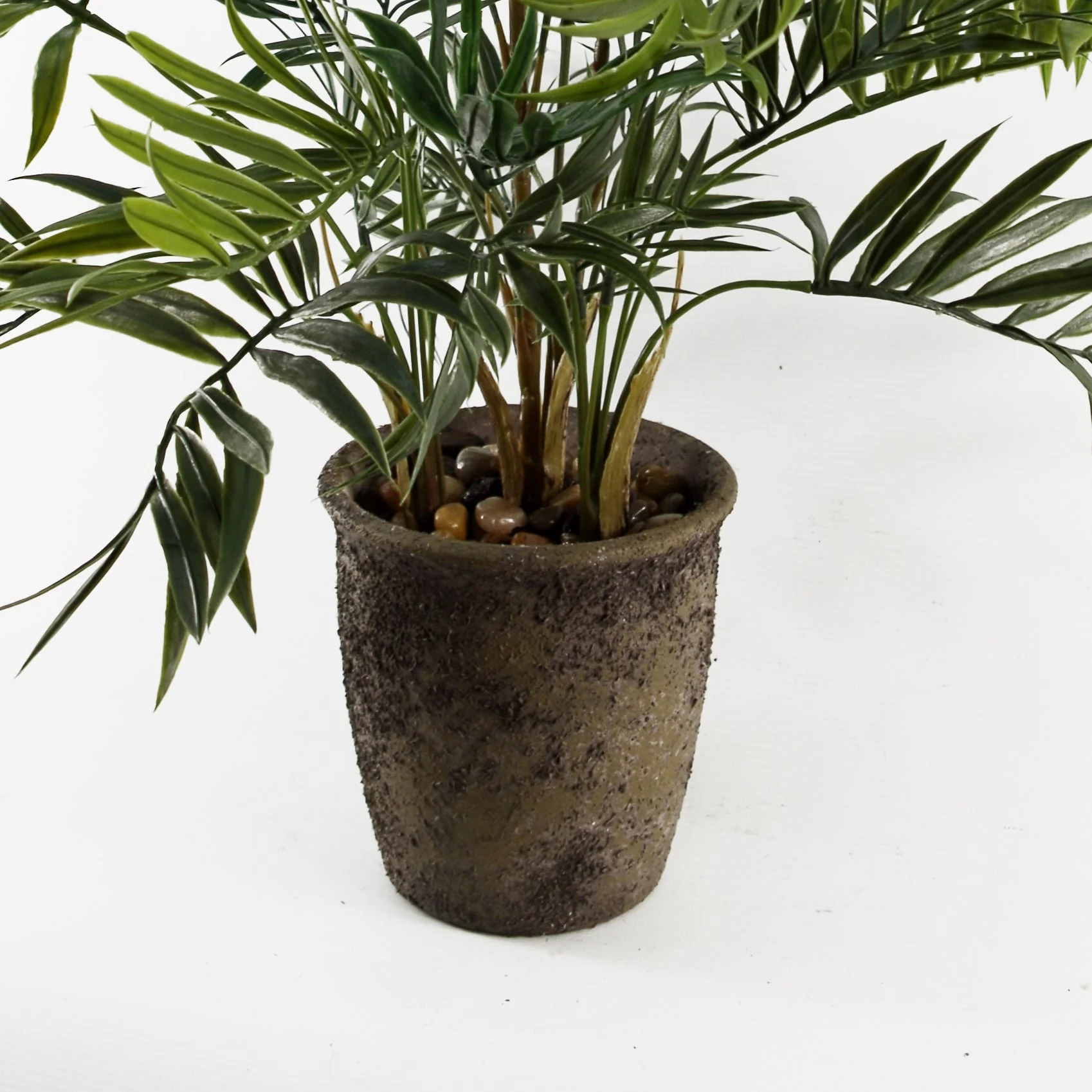 60cm Artificial Mini Palm in Decorative Planter - Image 4