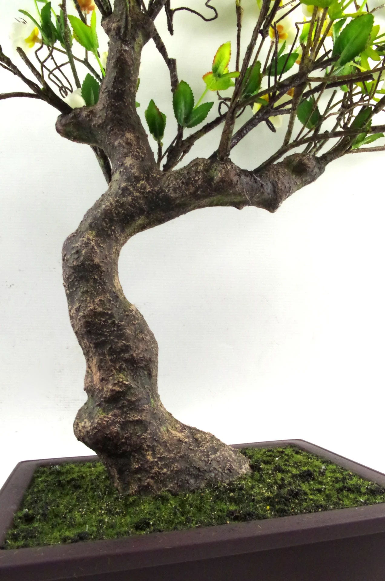 60cm Artificial White Blossom Bonsai Tree - Image 4