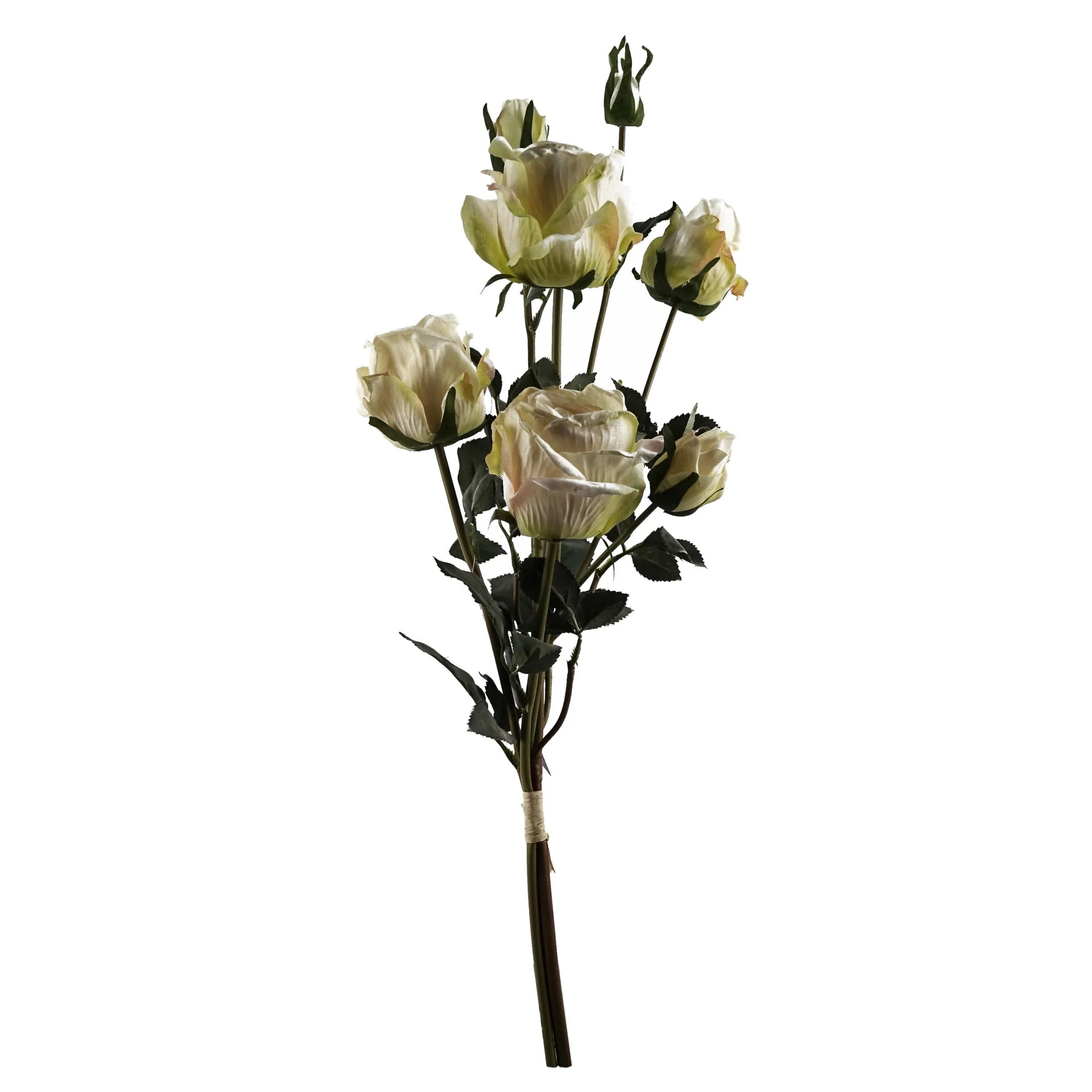 60cm Cream Rose Artificial Flowers Spray - Image 2