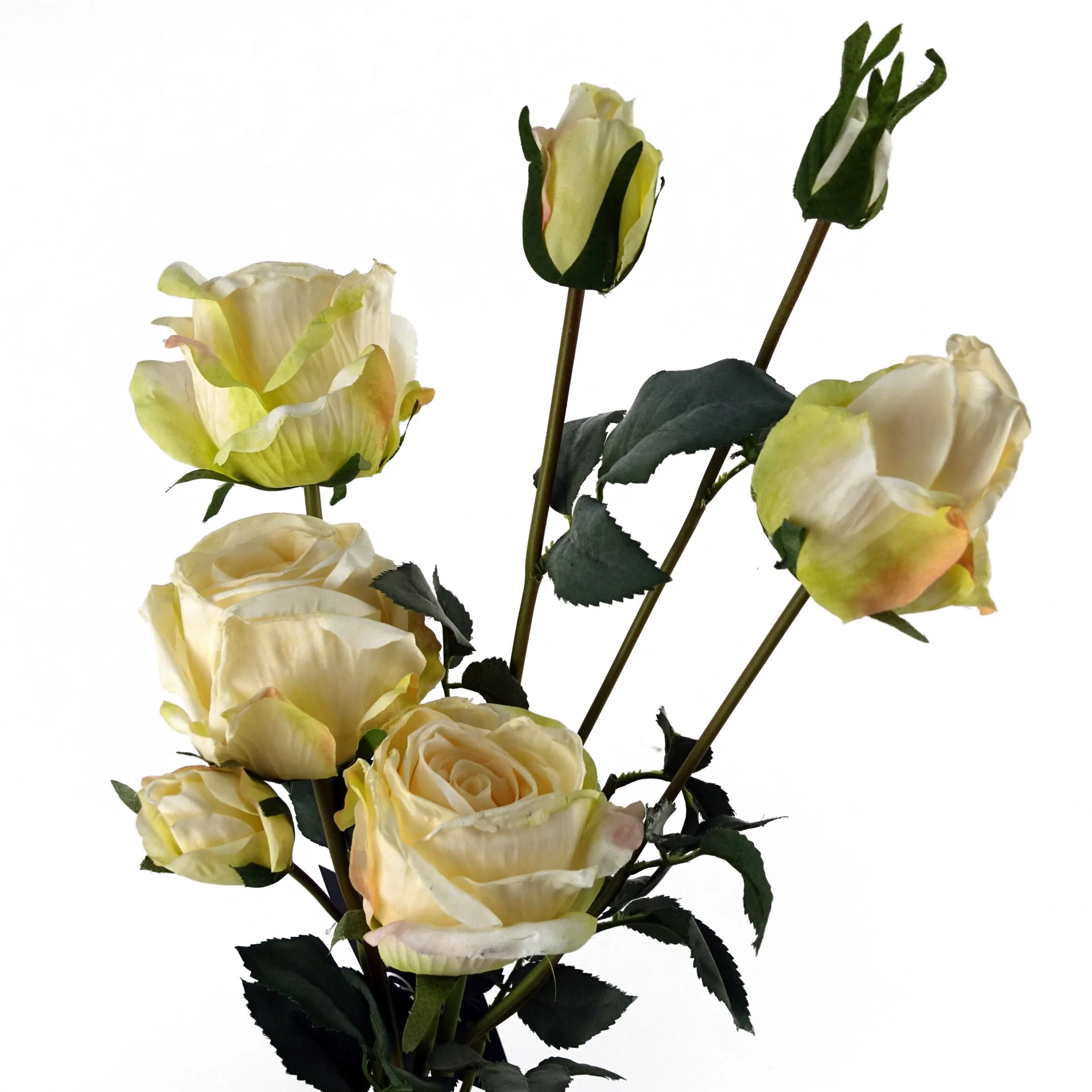 60cm Cream Rose Artificial Flowers Spray - Image 3