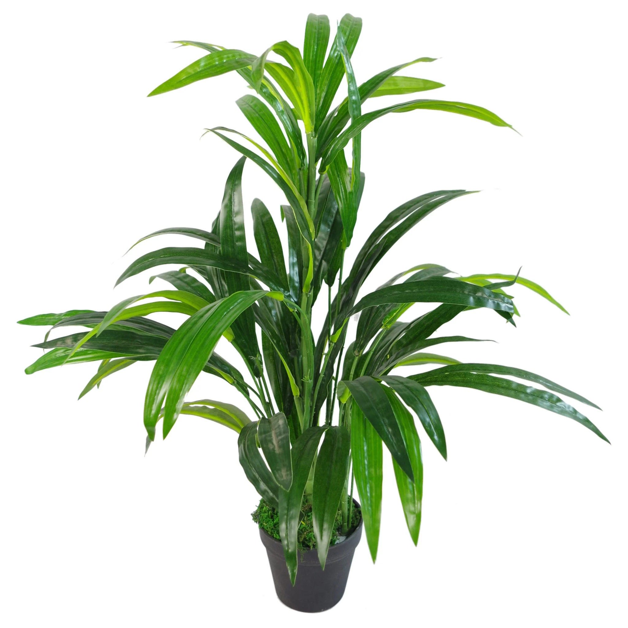 65cm Artificial Bamboo Leaf Shrub with Brushed Copper Planter - Image 2