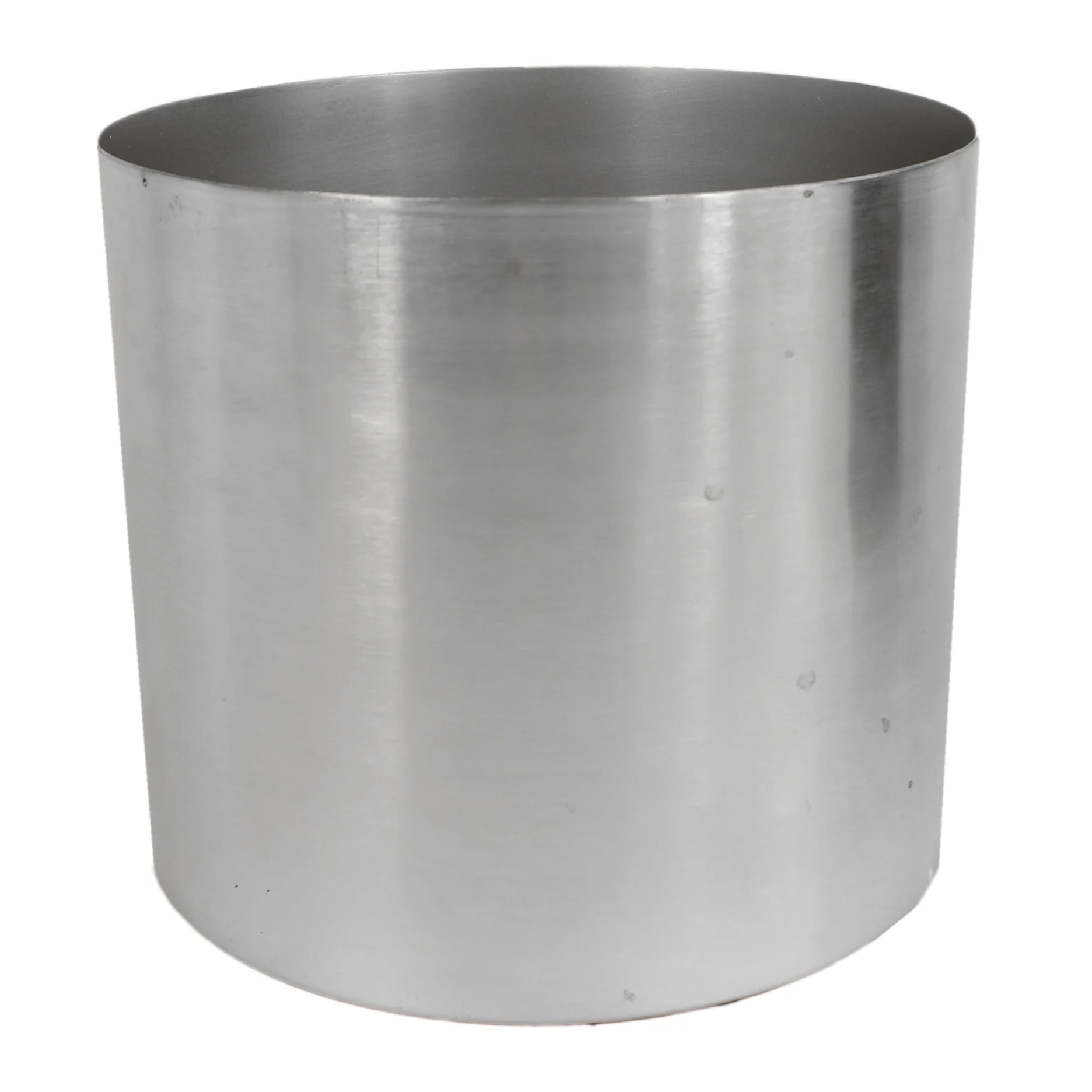 65cm Artificial Large Leaf Bamboo Shrub Plant with Silver Metal Planter - Image 2