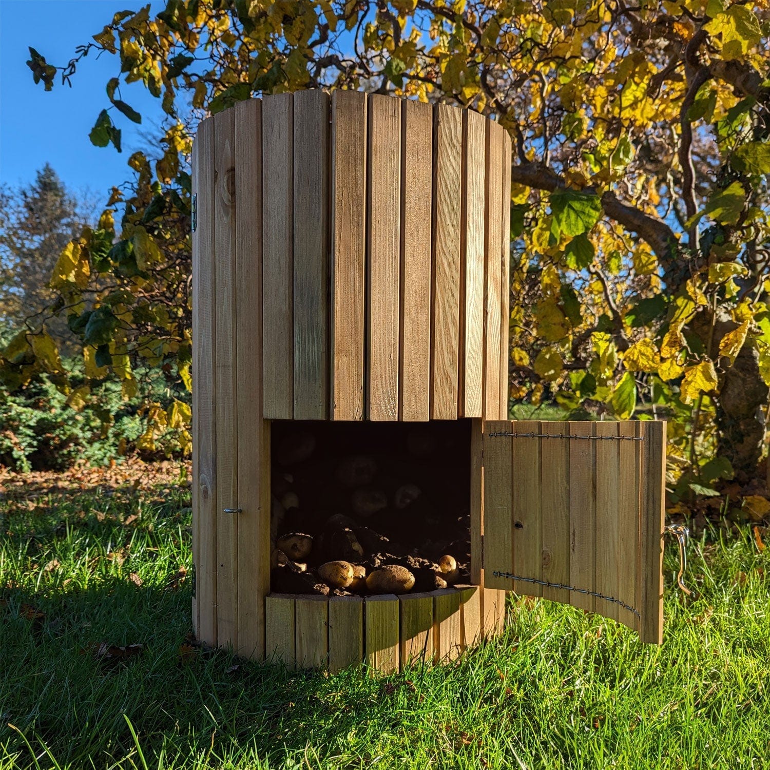 66 Litre Wooden Potato Planter Barrel - Image 5