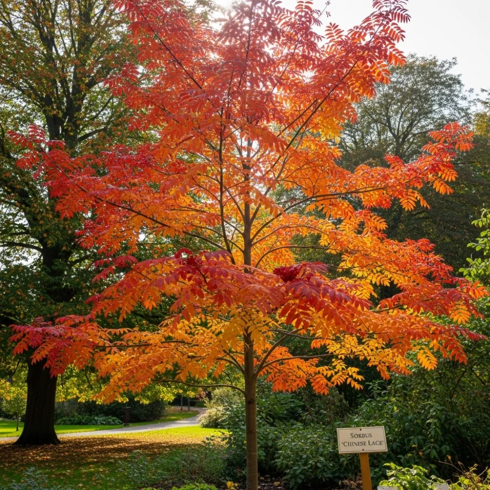 7ft Half-Standard 'Chinese Lace' Mature Cut Leaf Rowan Tree | 6/8cm Girth | Grown in 20L Airpot - Image 2