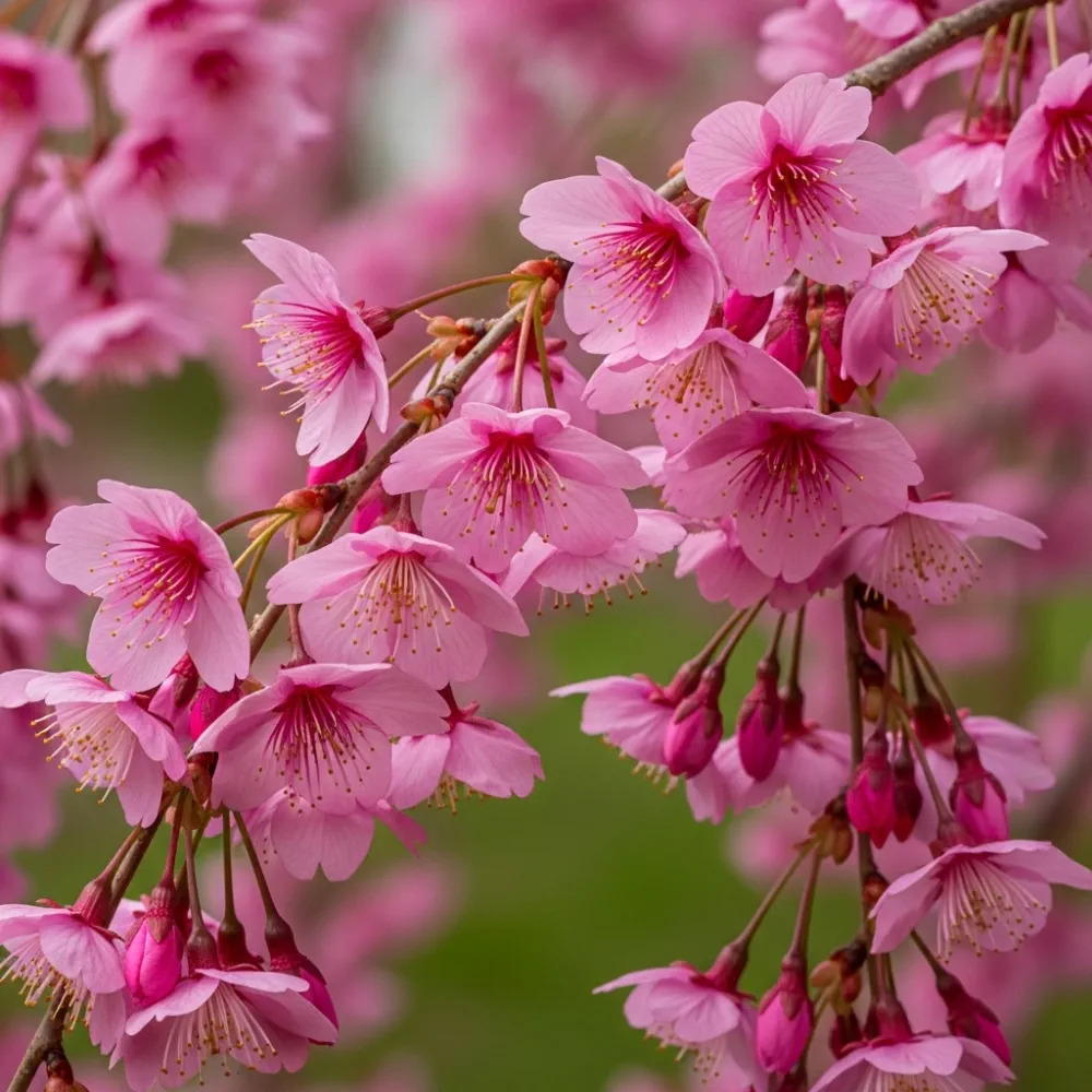 7ft Half-Standard 'Pendula Rubra' Mature Single Pink Weeping Cherry Blossom Tree | 6/8cm Girth | Grown in 20L Airpot - Image 2