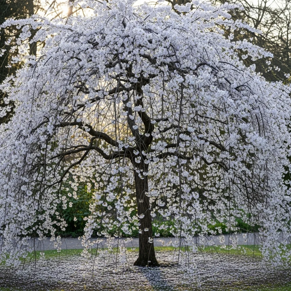 7ft Half-Standard White Weeping Cherry Blossom Tree | Mature Bare Root 'Shidare Yoshino' | 6/8cm Girth - Image 3