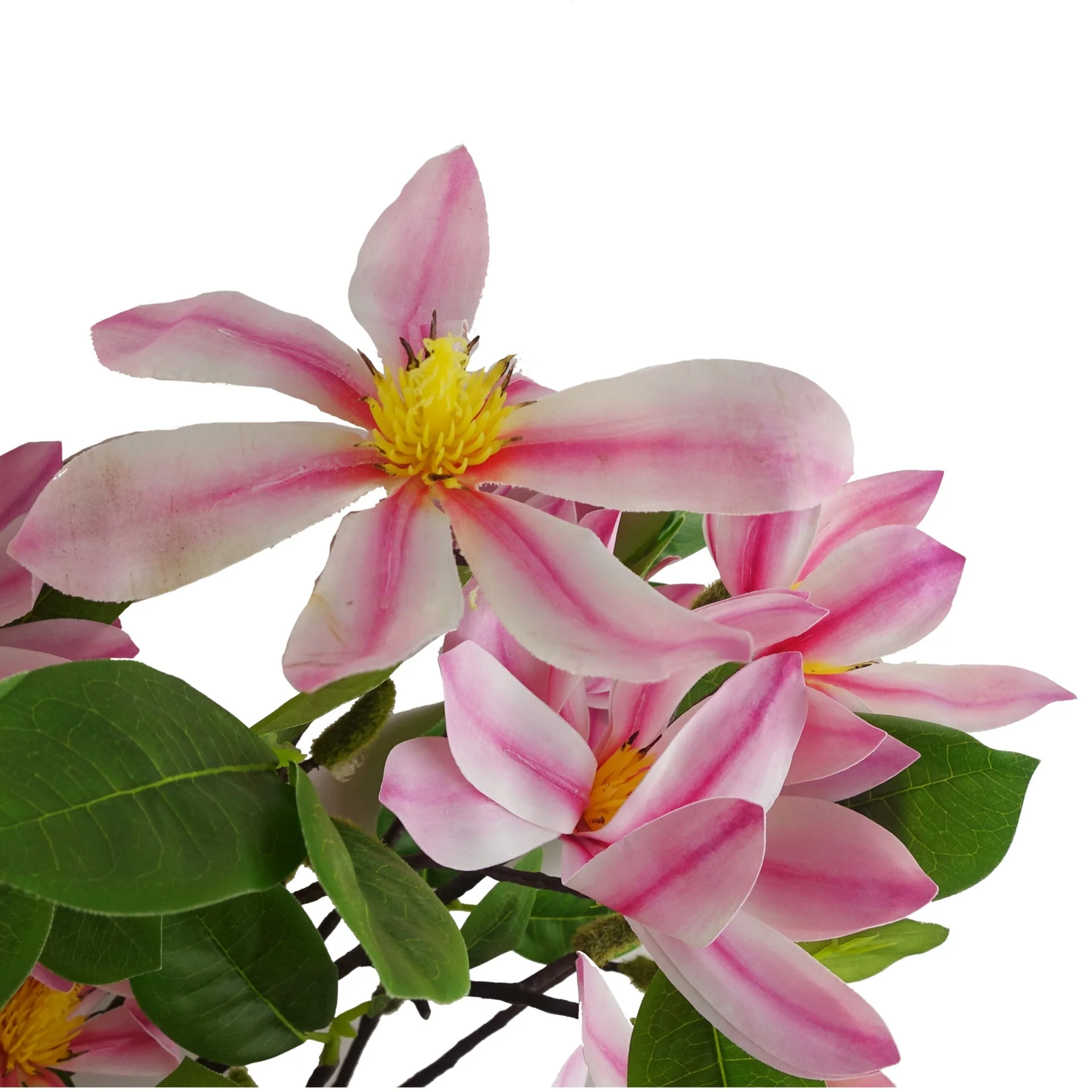 6x 100cm Pink Magnolia Floral Spray Artificial - Image 3