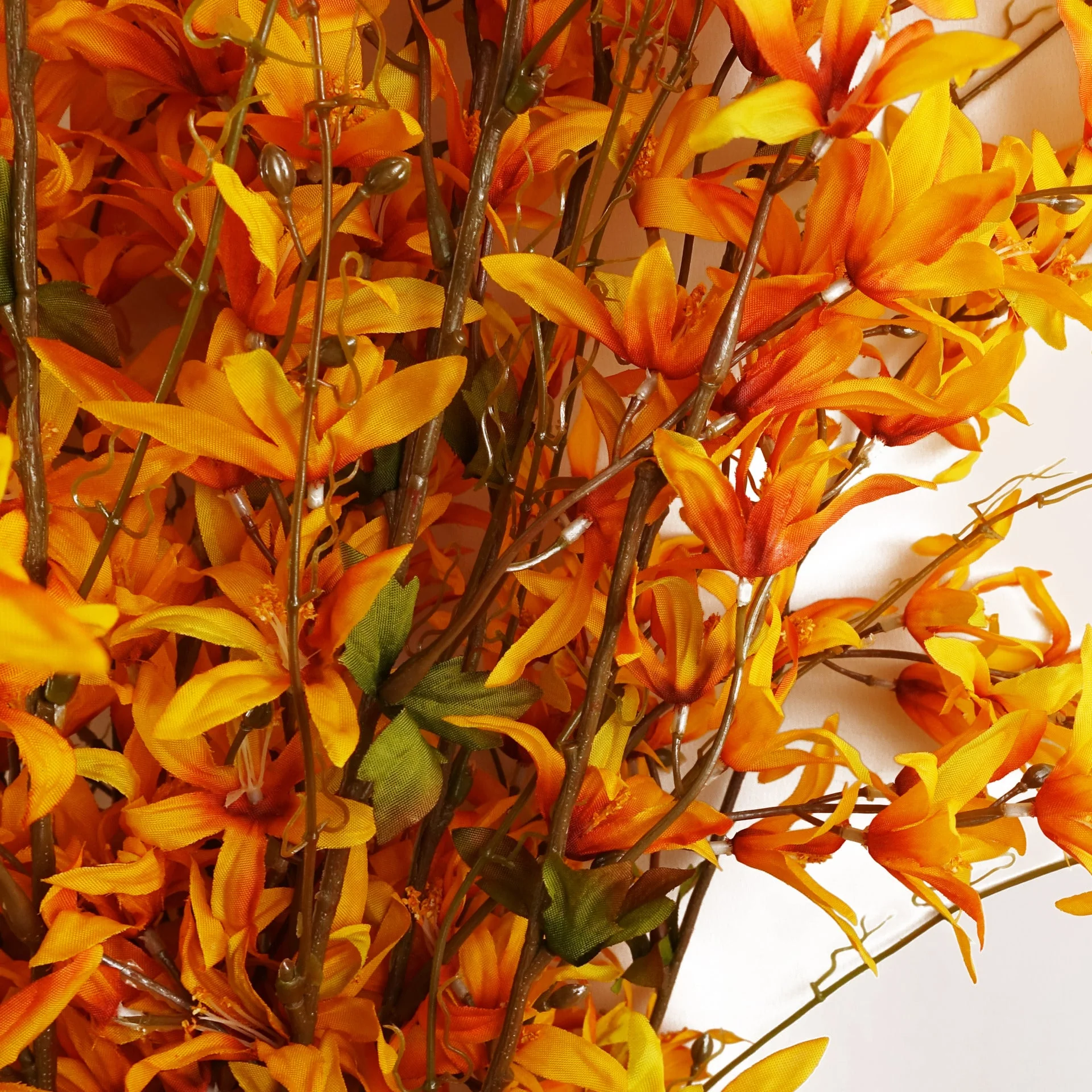 6x 130cm Yellow Blossom Floral Spray Artificial - Image 4