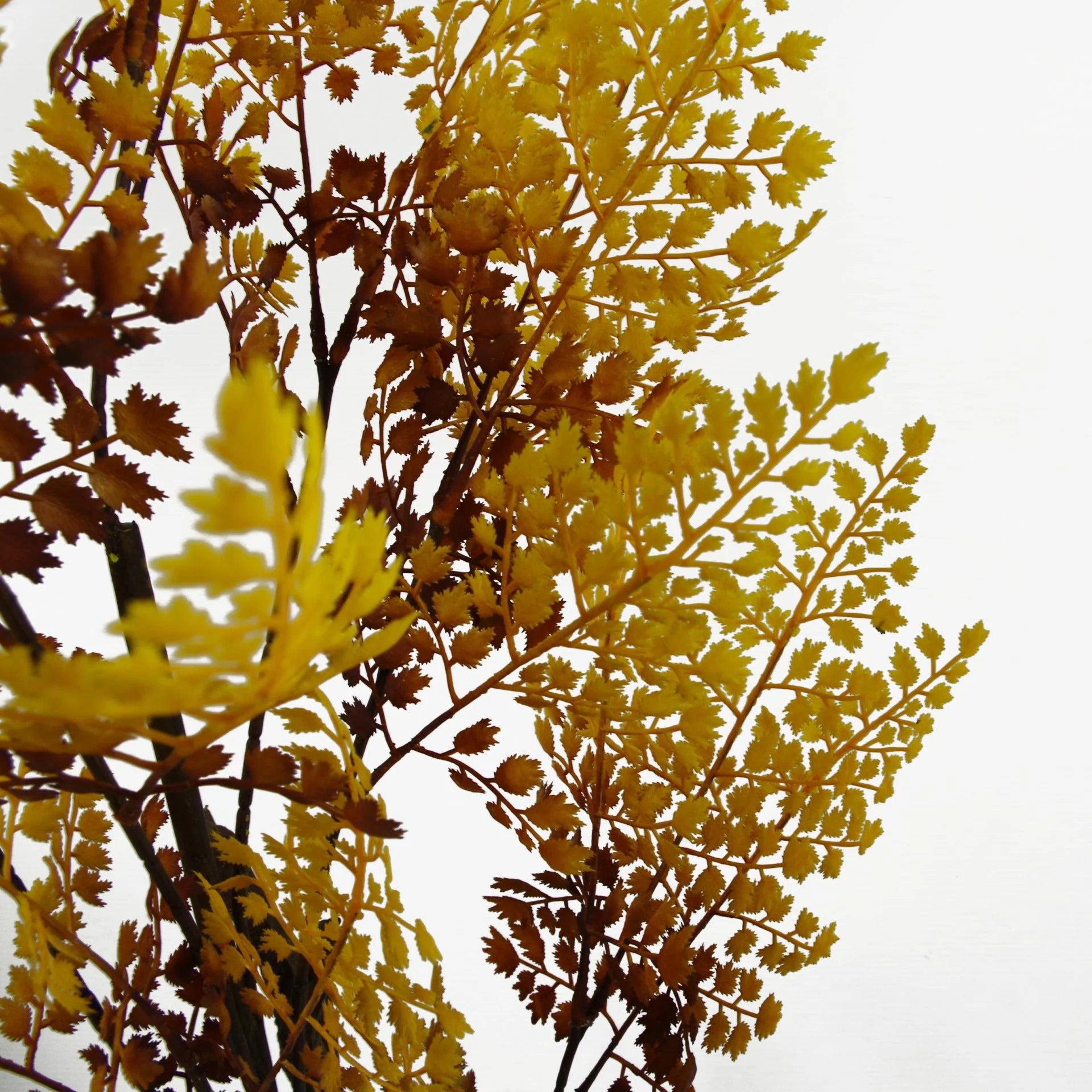 70cm Artificial Autumn Gold Fern Tree Plant - Image 2