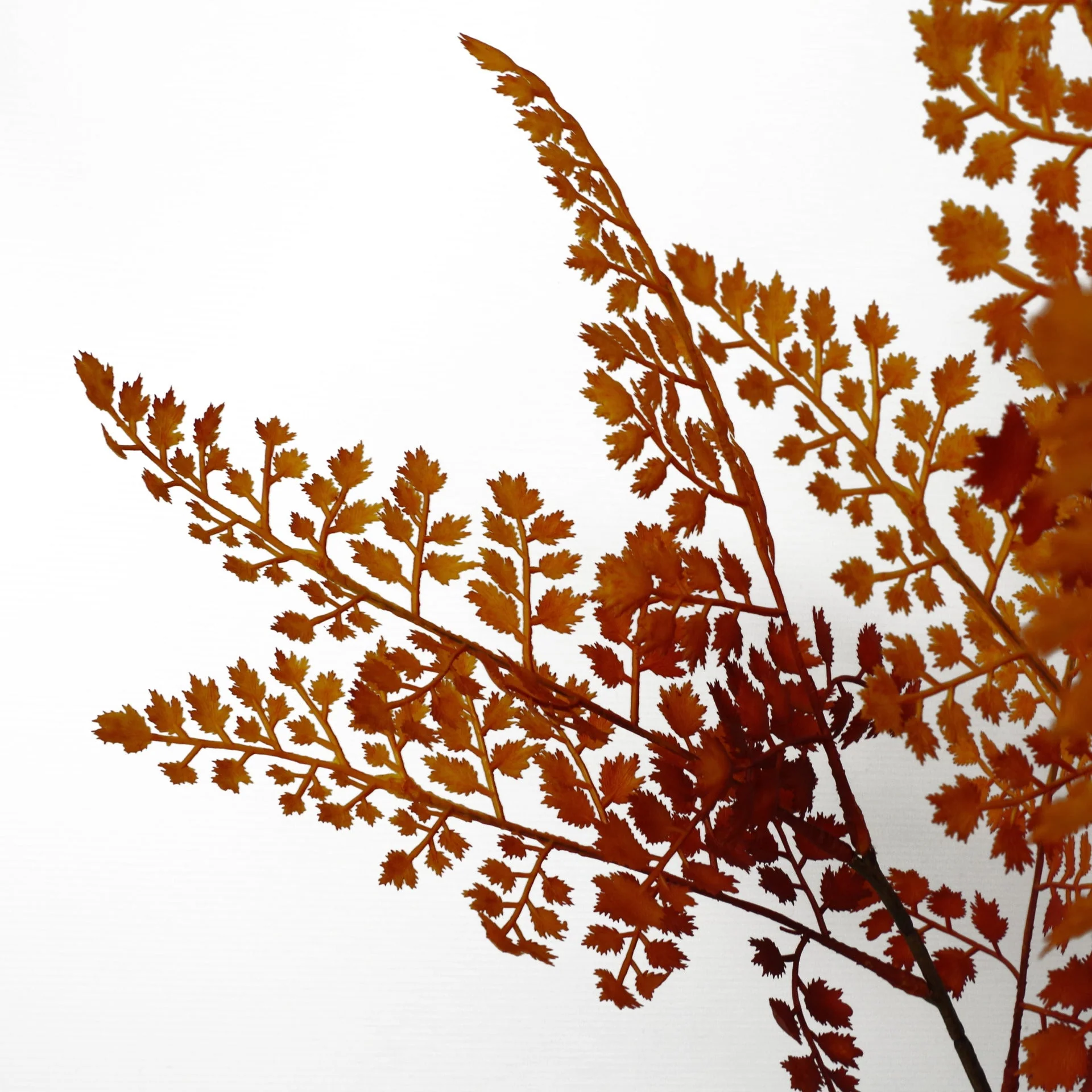 70cm Artificial Autumn Orange Fern Tree Plant - Image 2