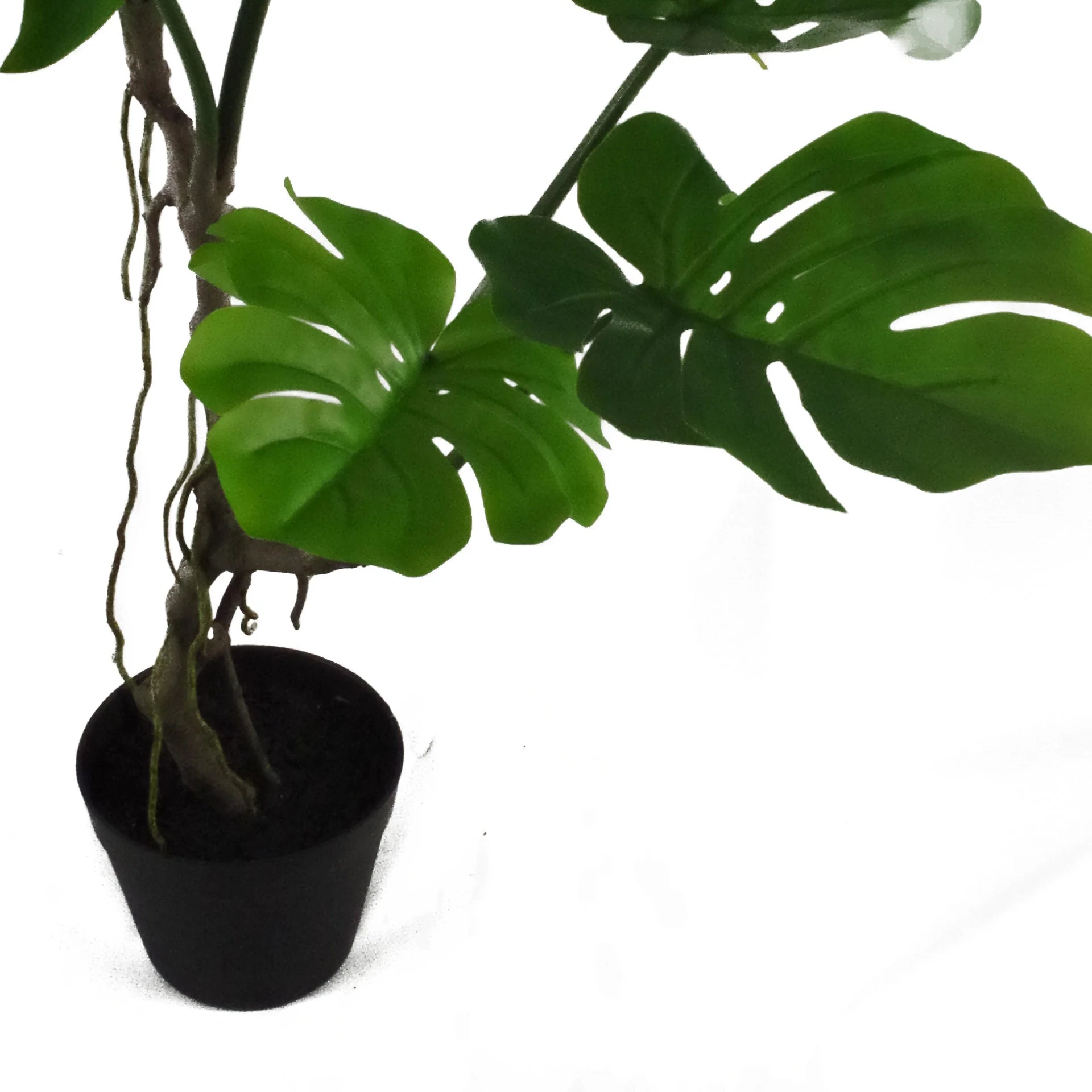 70cm Artificial Twisted Stem Monstera Plant - Image 2