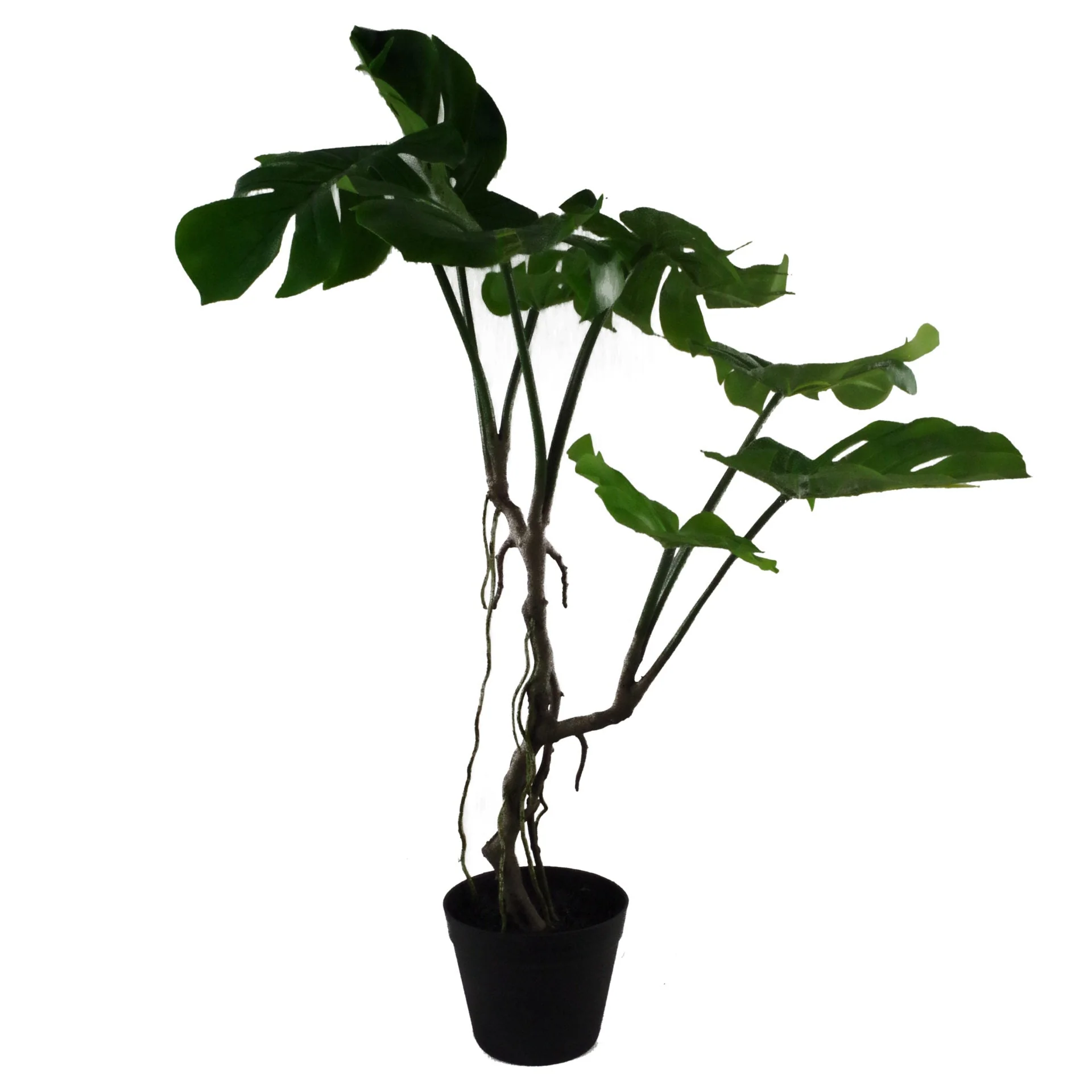 70cm Artificial Twisted Stem Monstera Plant - Image 4