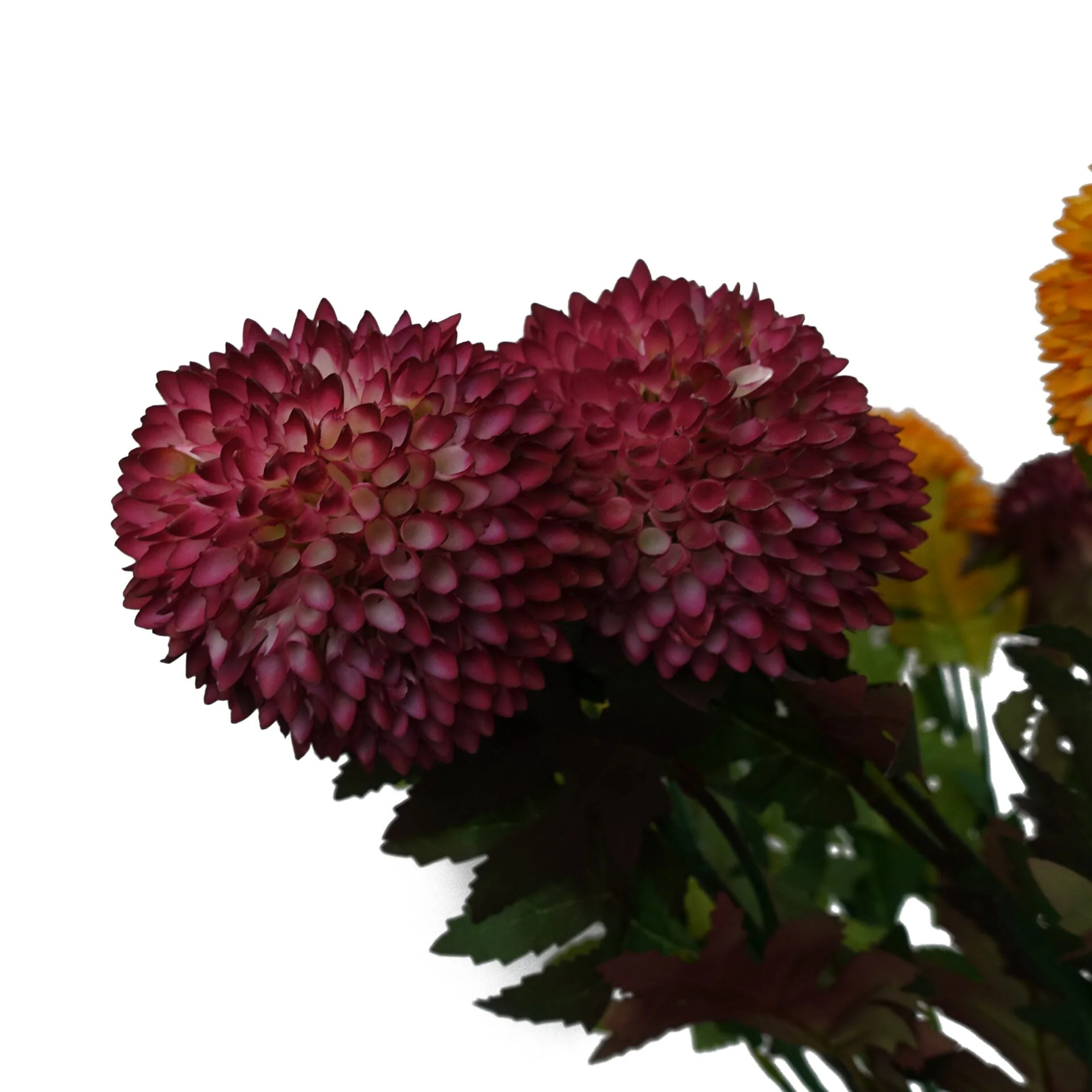 70cm Large Ball Dahlia Artificial Flower Stem Pink - Image 4