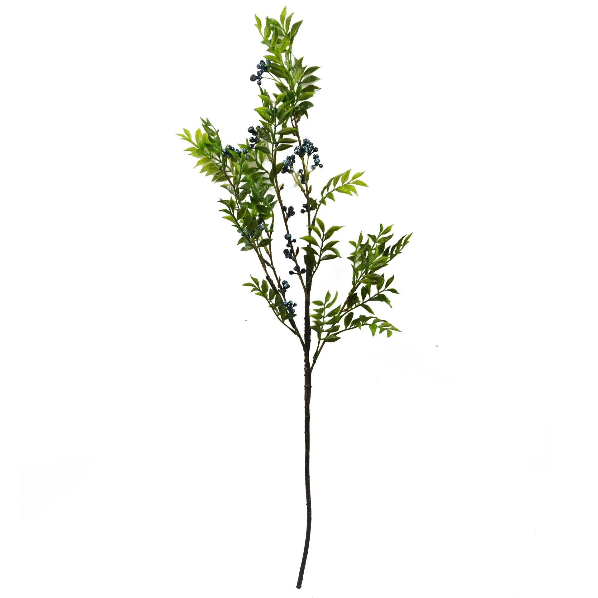70cm Nandina Foliage Blue Berry Spray Artificial - Image 2