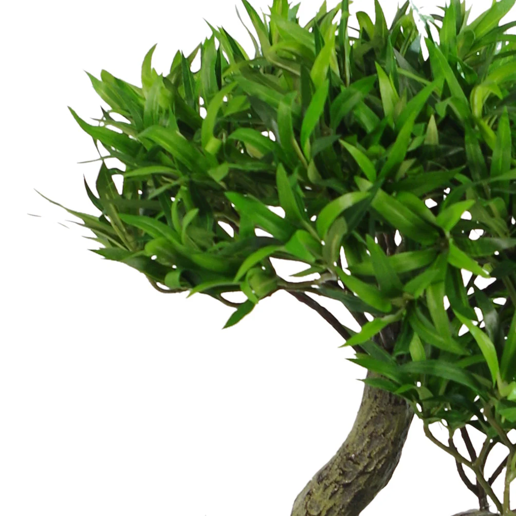 75cm Artificial Podocarpus Tree With Black Pot - Premium Range - Image 2