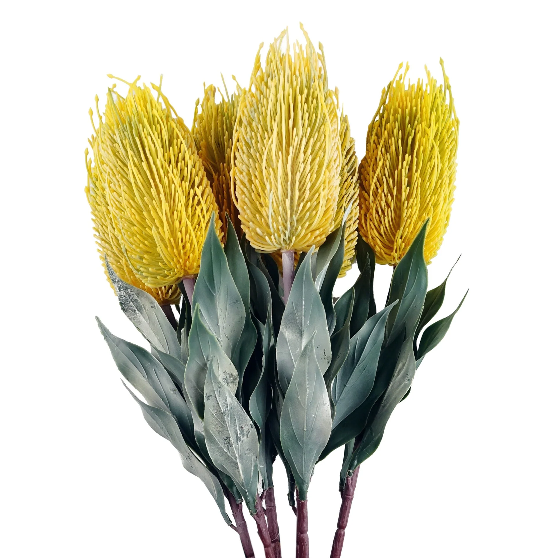 75cm Banksia Menziesii Yellow Flower Stem Artificial - Image 4
