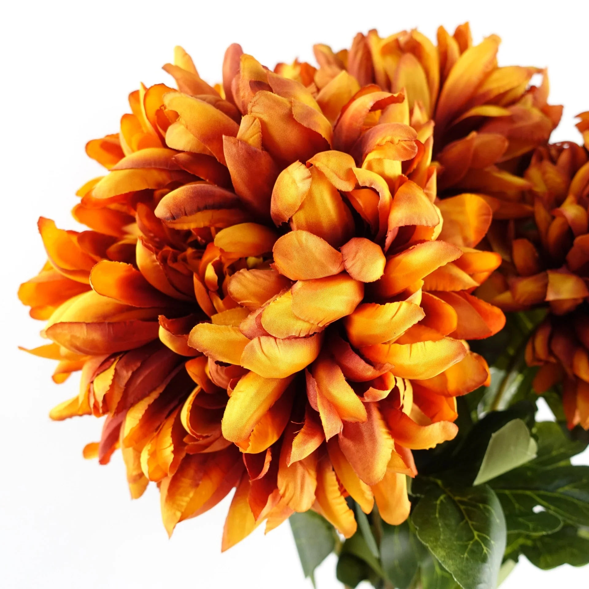 75cm Extra Large Reflex Chrysanthemum - Orange - Image 4