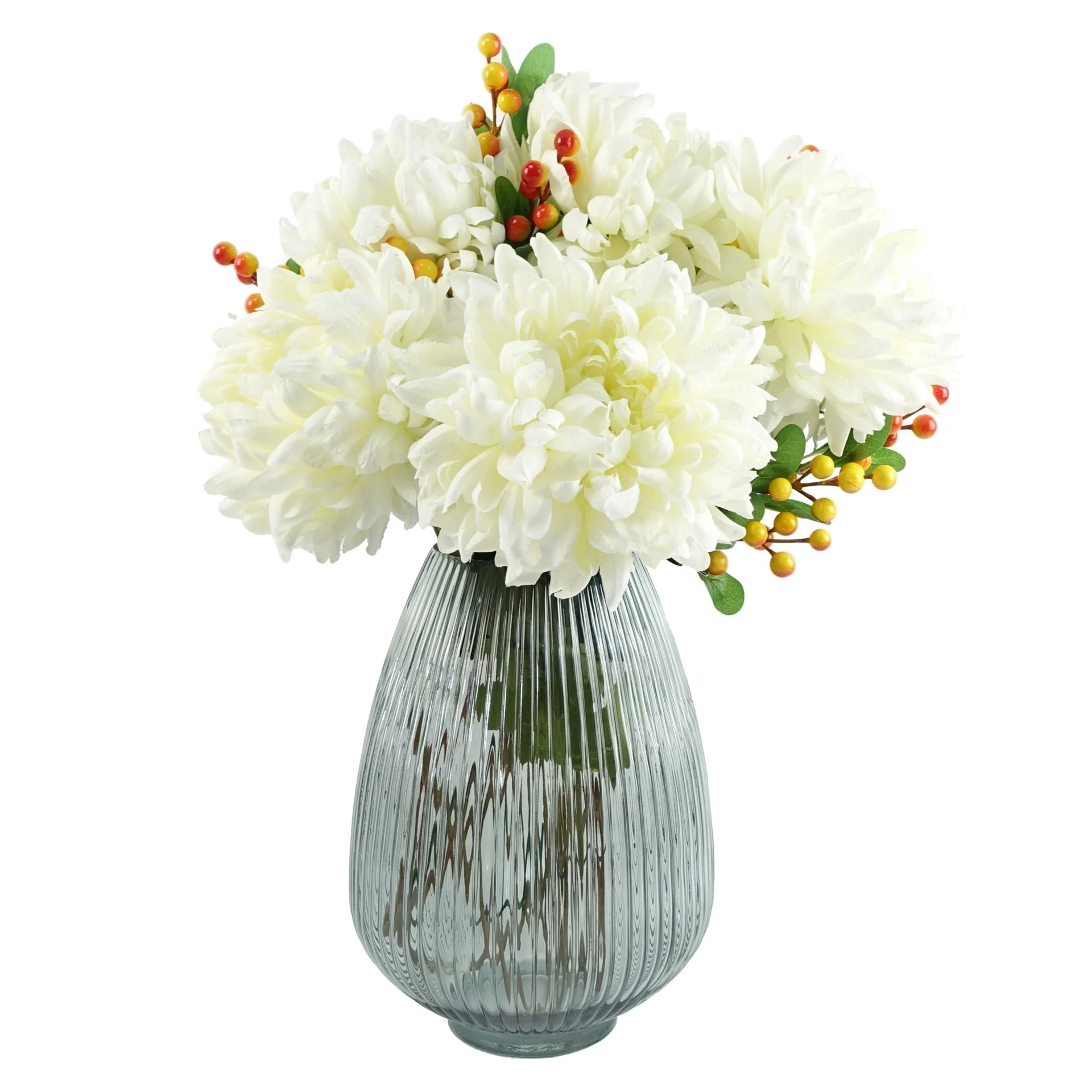 75cm Extra Large Reflex Chrysanthemum - White - Image 4