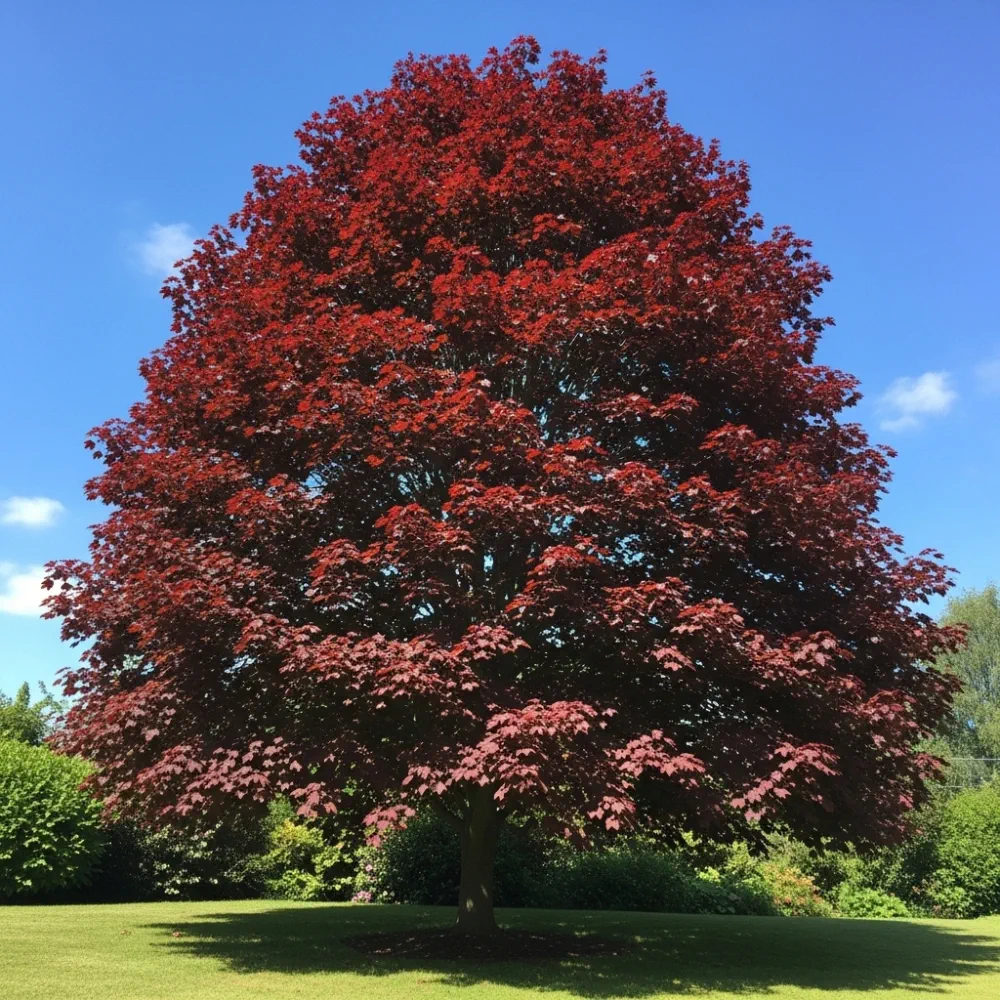 8ft Norway Maple Tree | Mature Acer platanoides 'Crimson Sentry' | 18L Pot